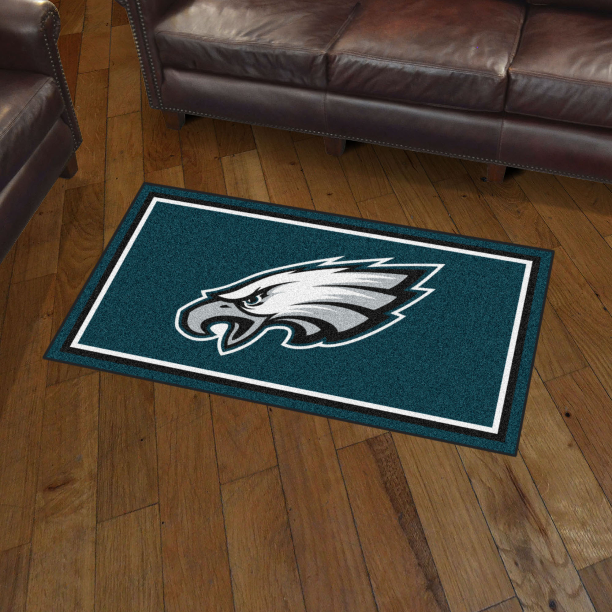 NFL Philadelphia Eagles 3'0" X 5'0" Green Plush Rug - 19881 In Room