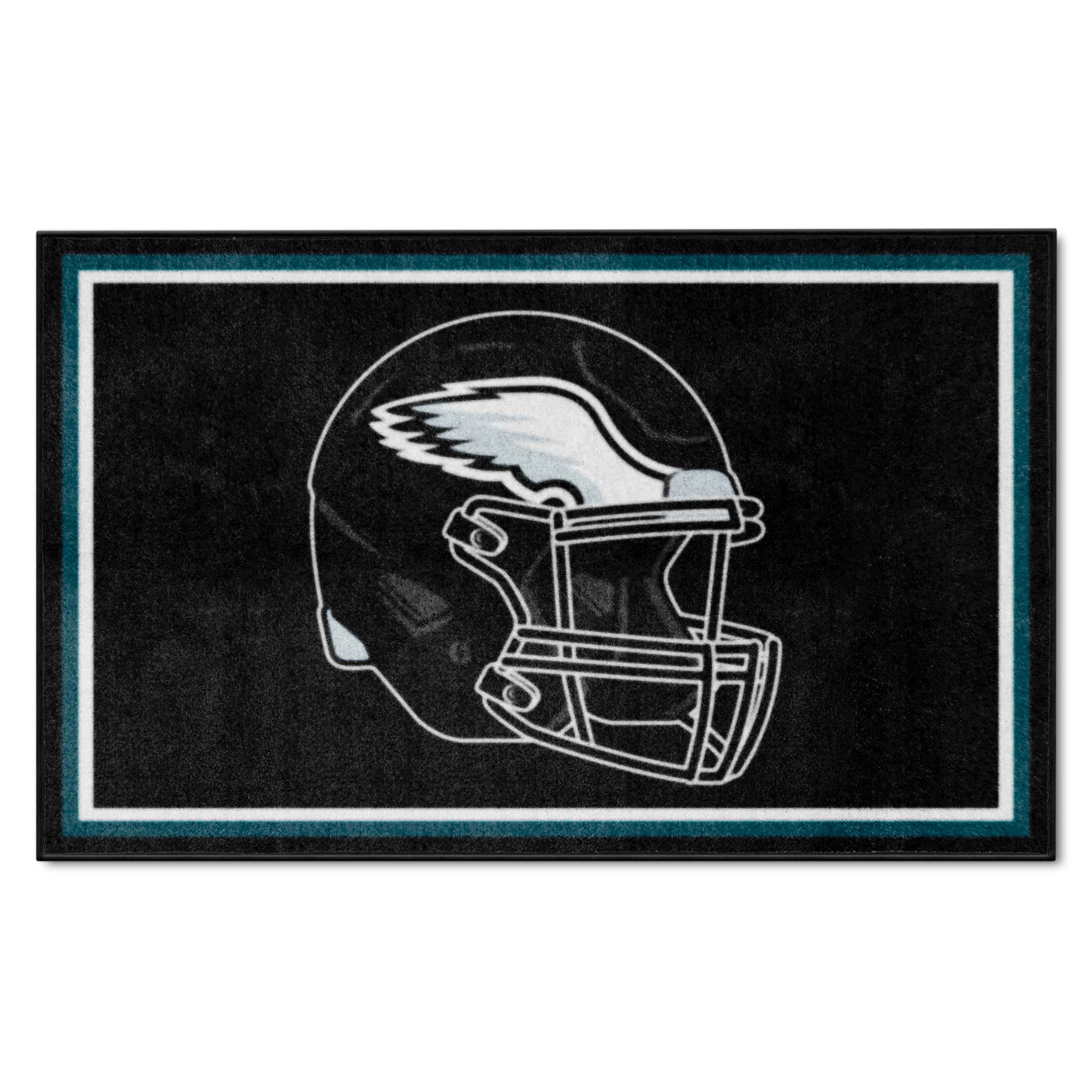 NFL Philadelphia Eagles 3'8" X 5'11" Black Plush Rug - 36251