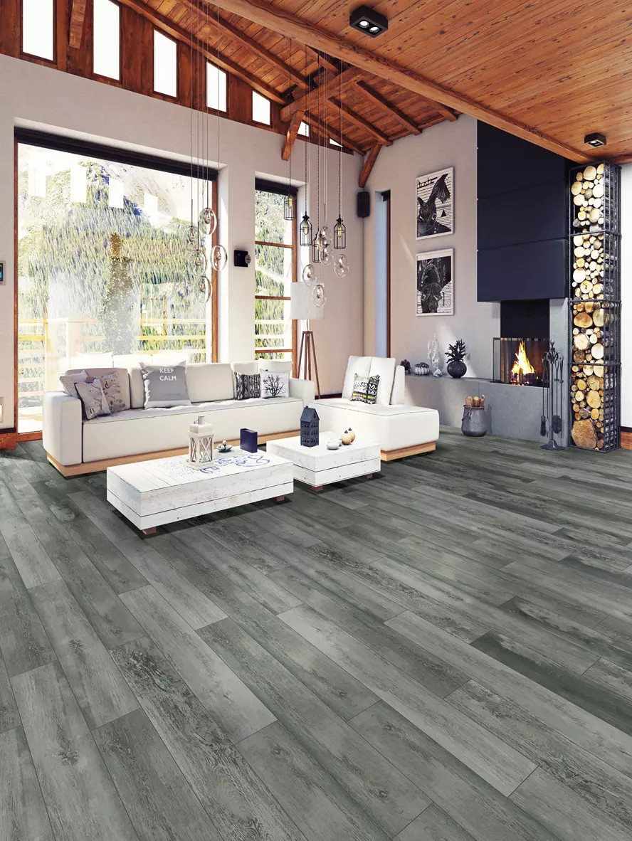 Nubrisa Rockwood 46203 Bluestone 7" X 48" Luxury Vinyl Plank Room Scene