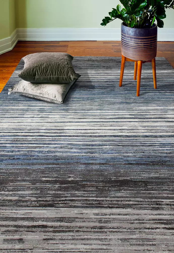 Bashian Cambridge CM108 Legacy Blue Beige Area Rug Room Scene