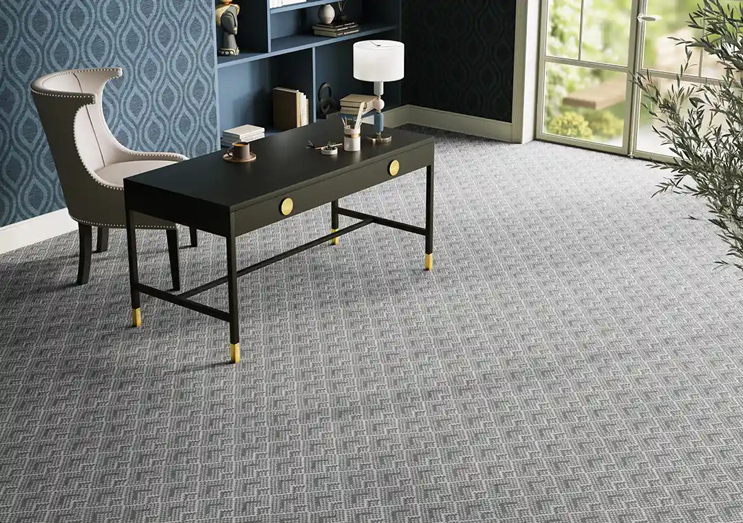 Kaleen Hook & Beam Alpaca ALP-75 Grey Area Rug Room Scene