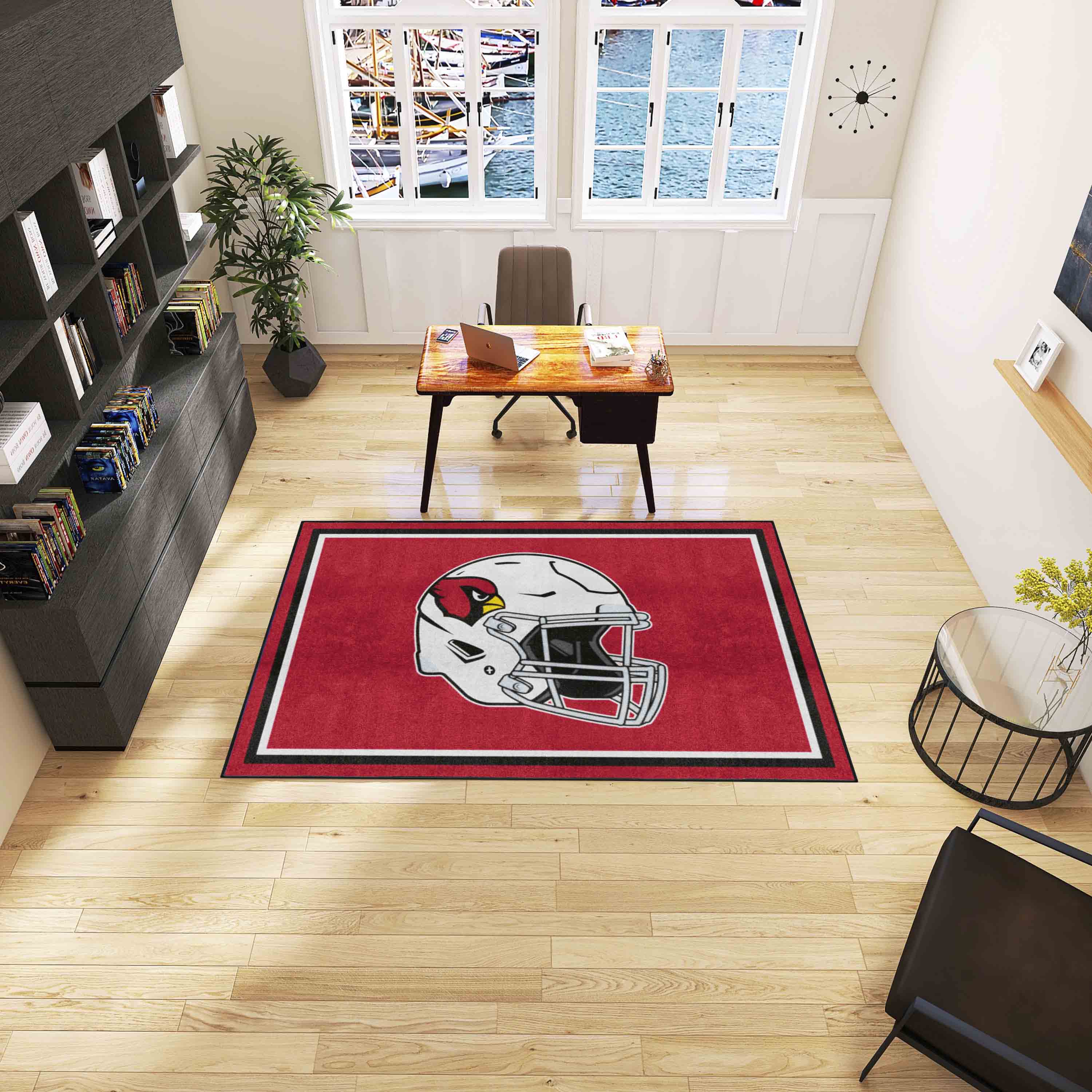 NFL Arizona Cardinals 4'11" X 7'4" Red Plush Rug - 38224 Room Scene