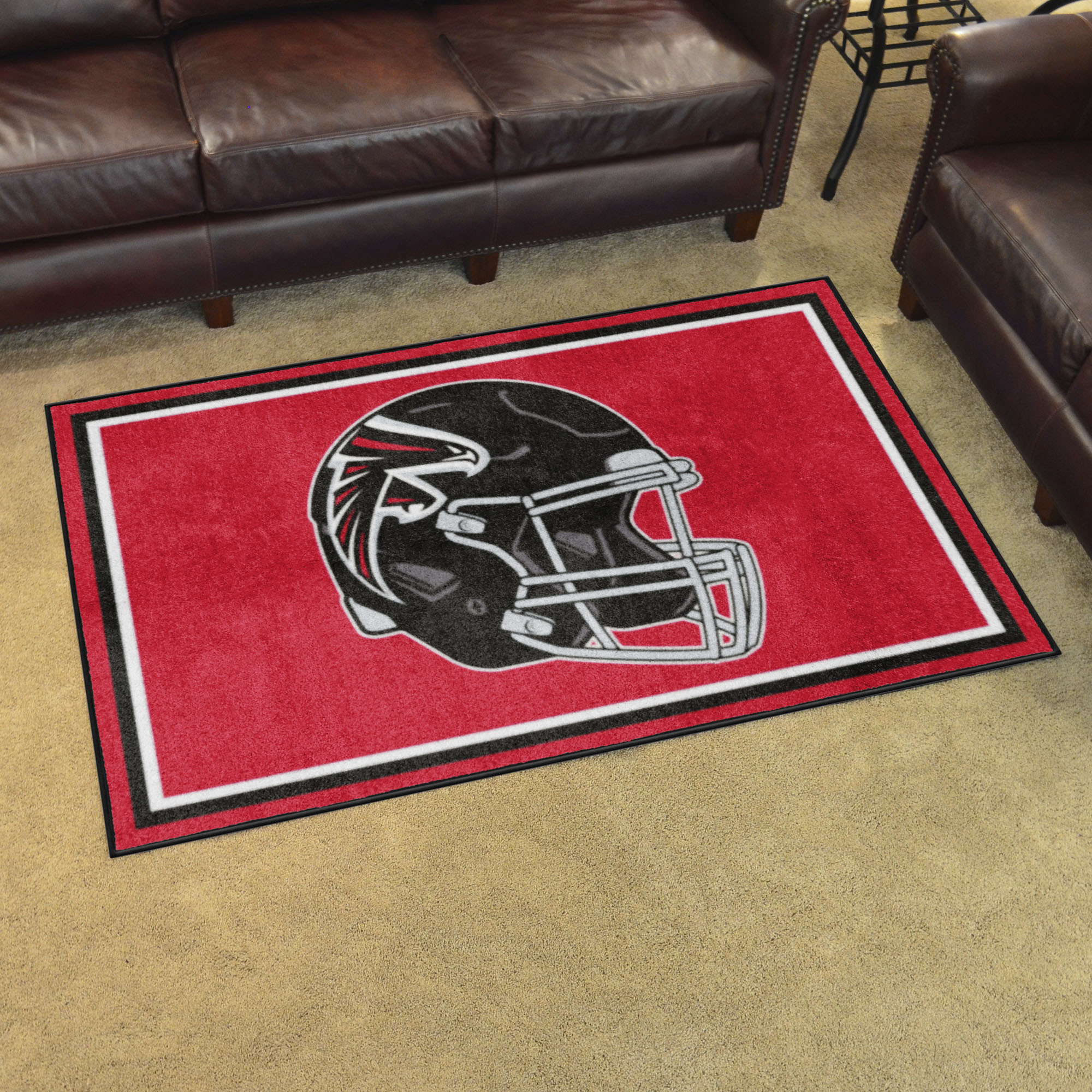 NFL Atlanta Falcons 3'8" X 5'11" Red Plush Rug - 38229 Room Scene