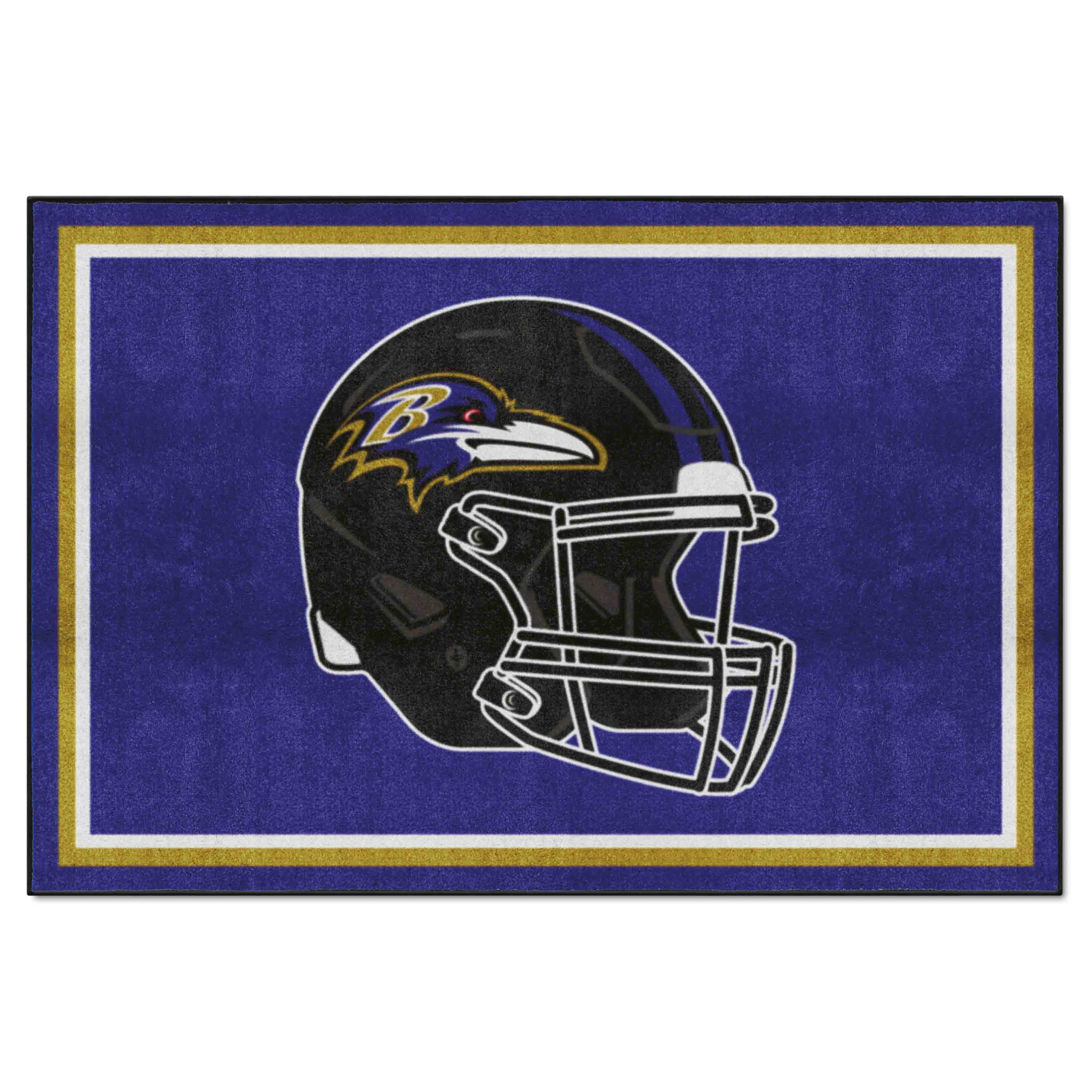 NFL Baltimore Ravens 4'11" X 7'4" Purple Plush Rug - 38230
