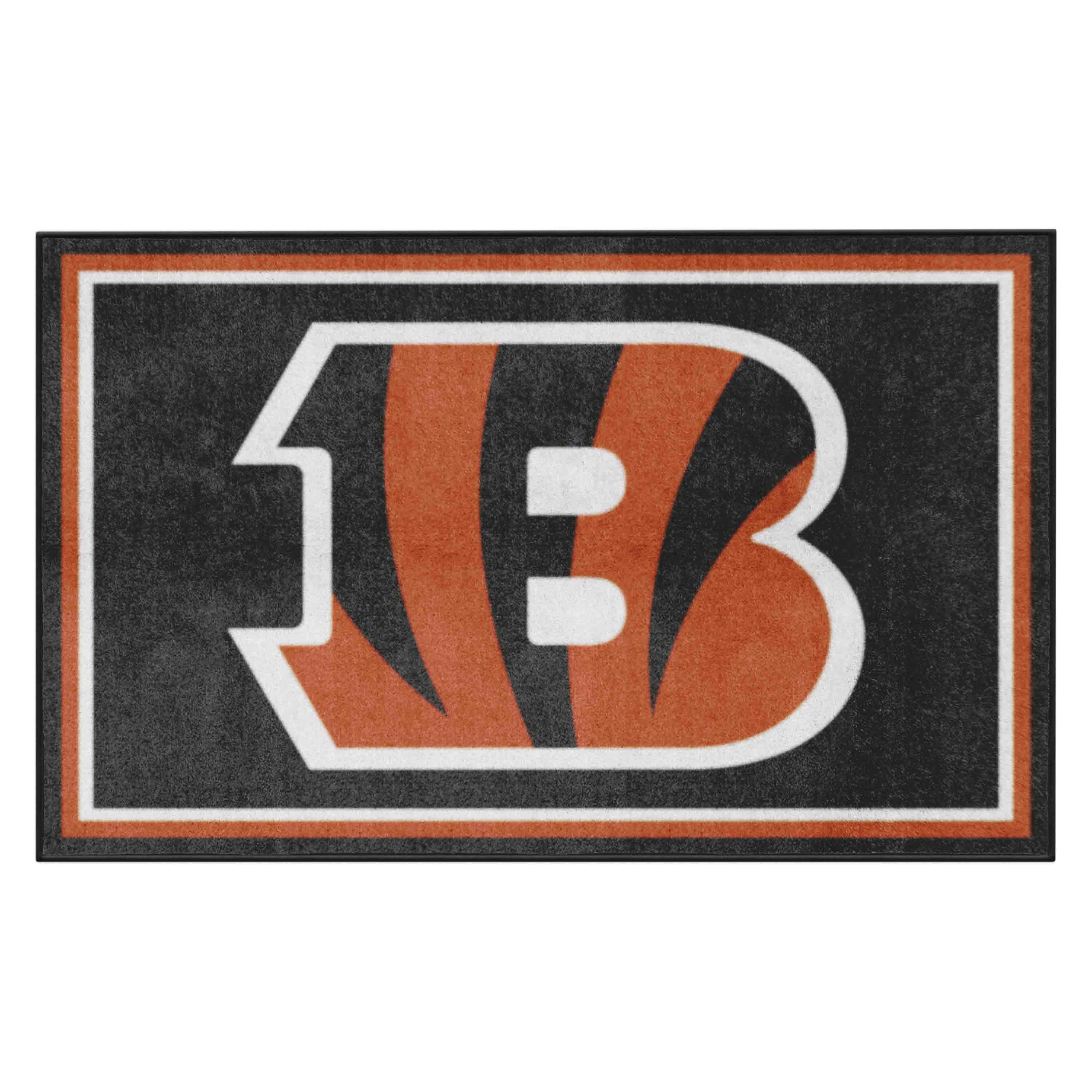 NFL Cincinnati Bengals 3'8" X 5'11" Black Plush Rug - 6568