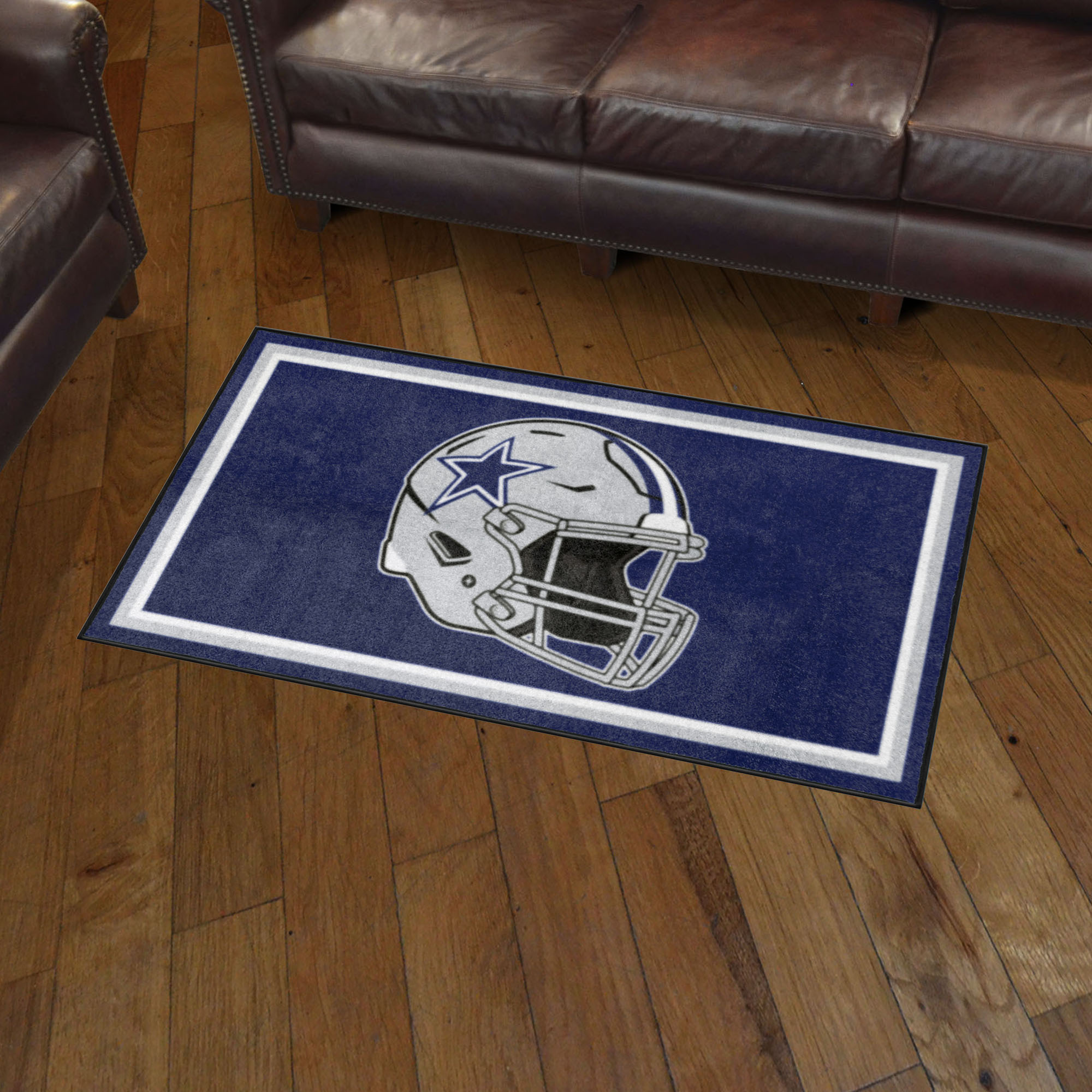 NFL Dallas Cowboys 3'0" X 5'0" Navy Plush Rug - 38254 Room Scene