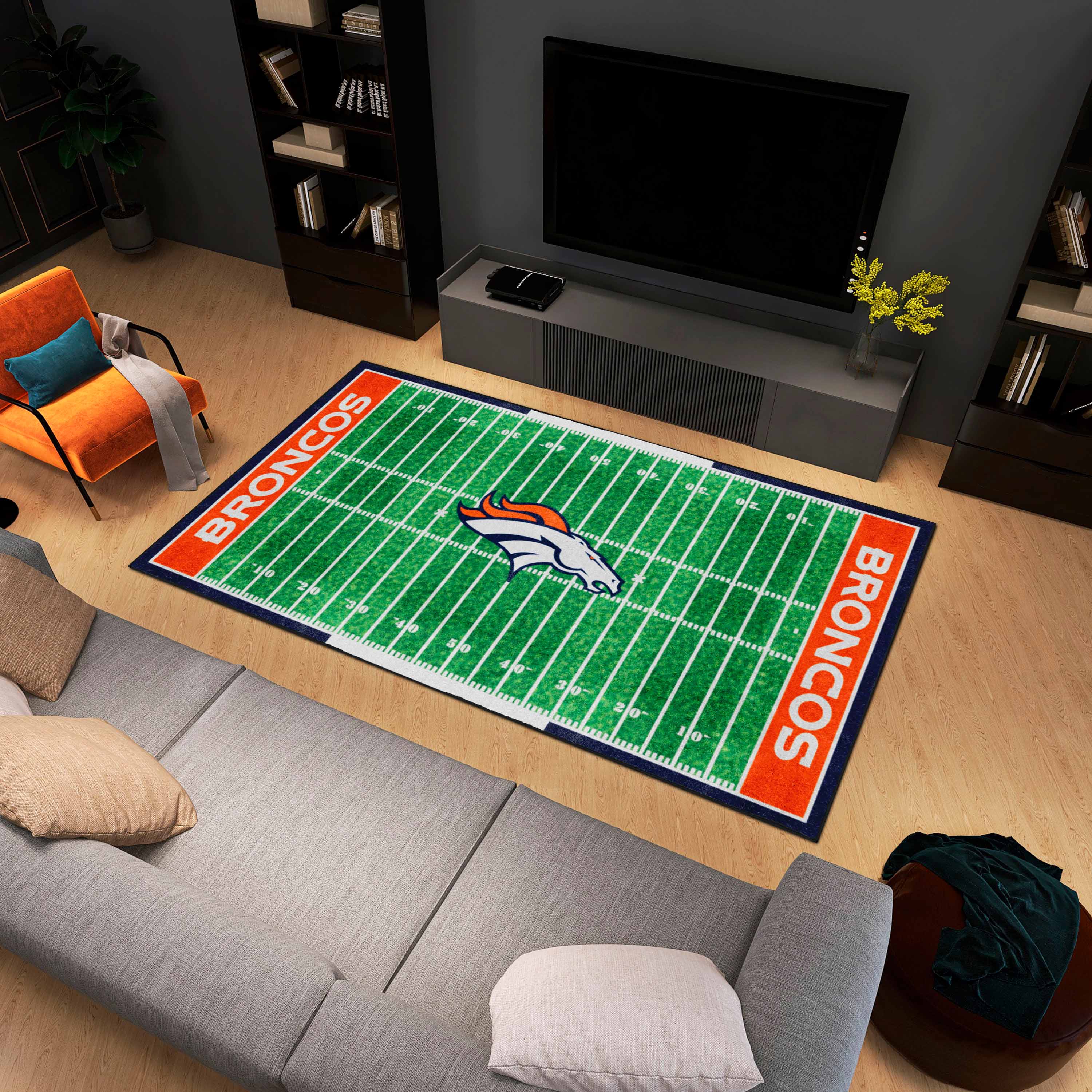 NFL Home Field Denver Broncos Area Rug - Carpetmart.com - Carpet Mart