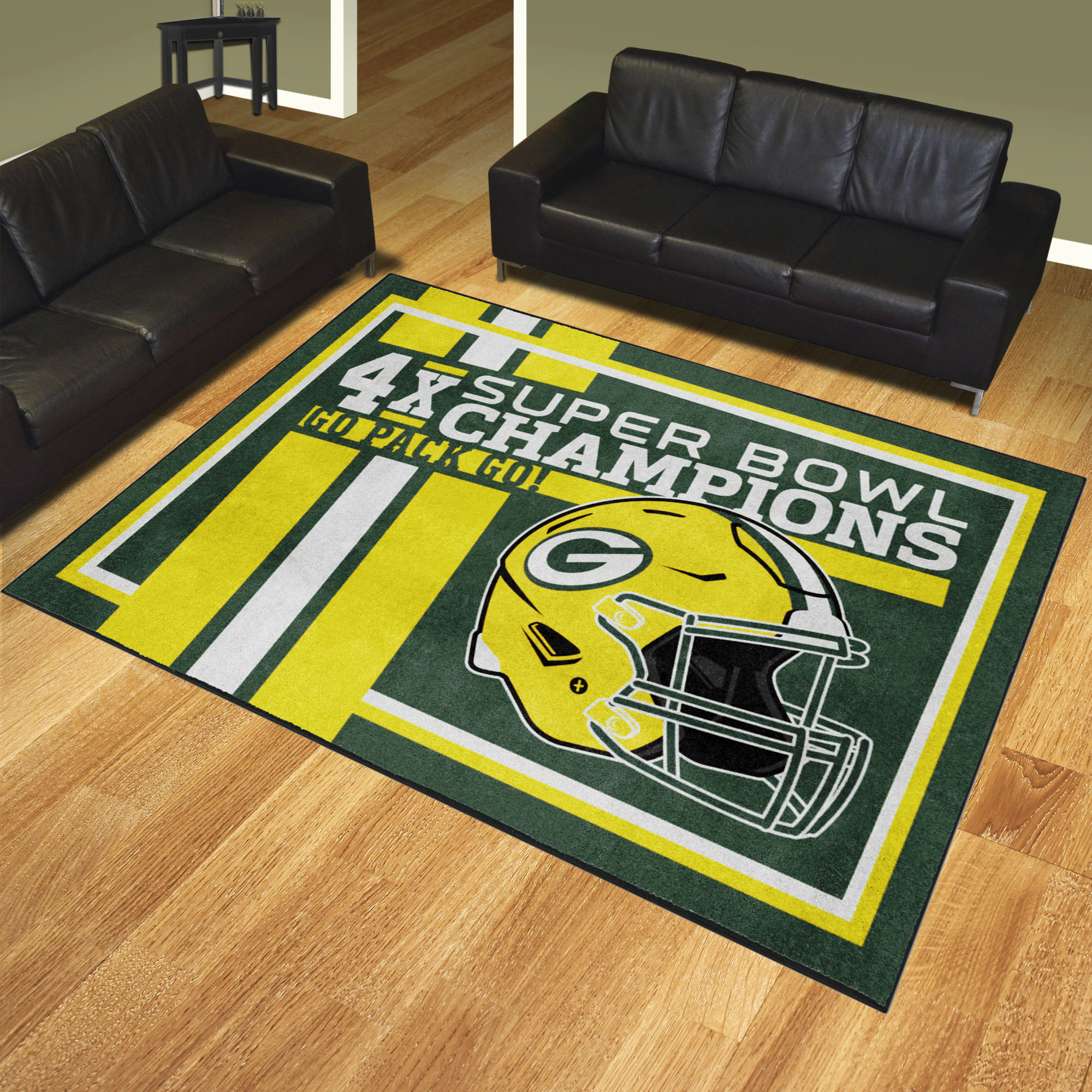 Green Bay Packers NFL Team Logo Helmet Nice Gift Home Decor Area Rug Rugs  For Living Room Rug Home Decor