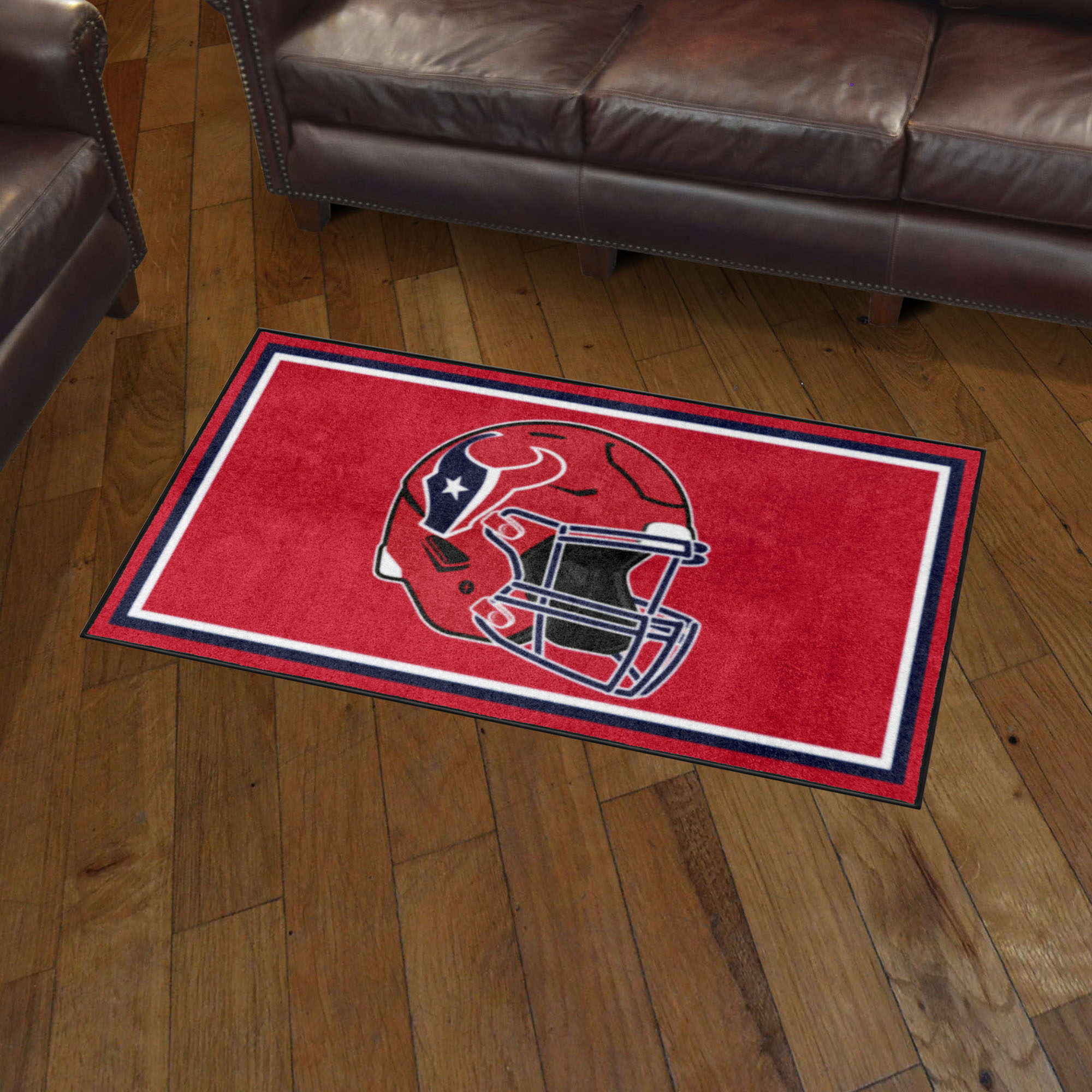 NFL Houston Texans 3'0" X 5'0" Red Plush Rug - 36194 Room Scene