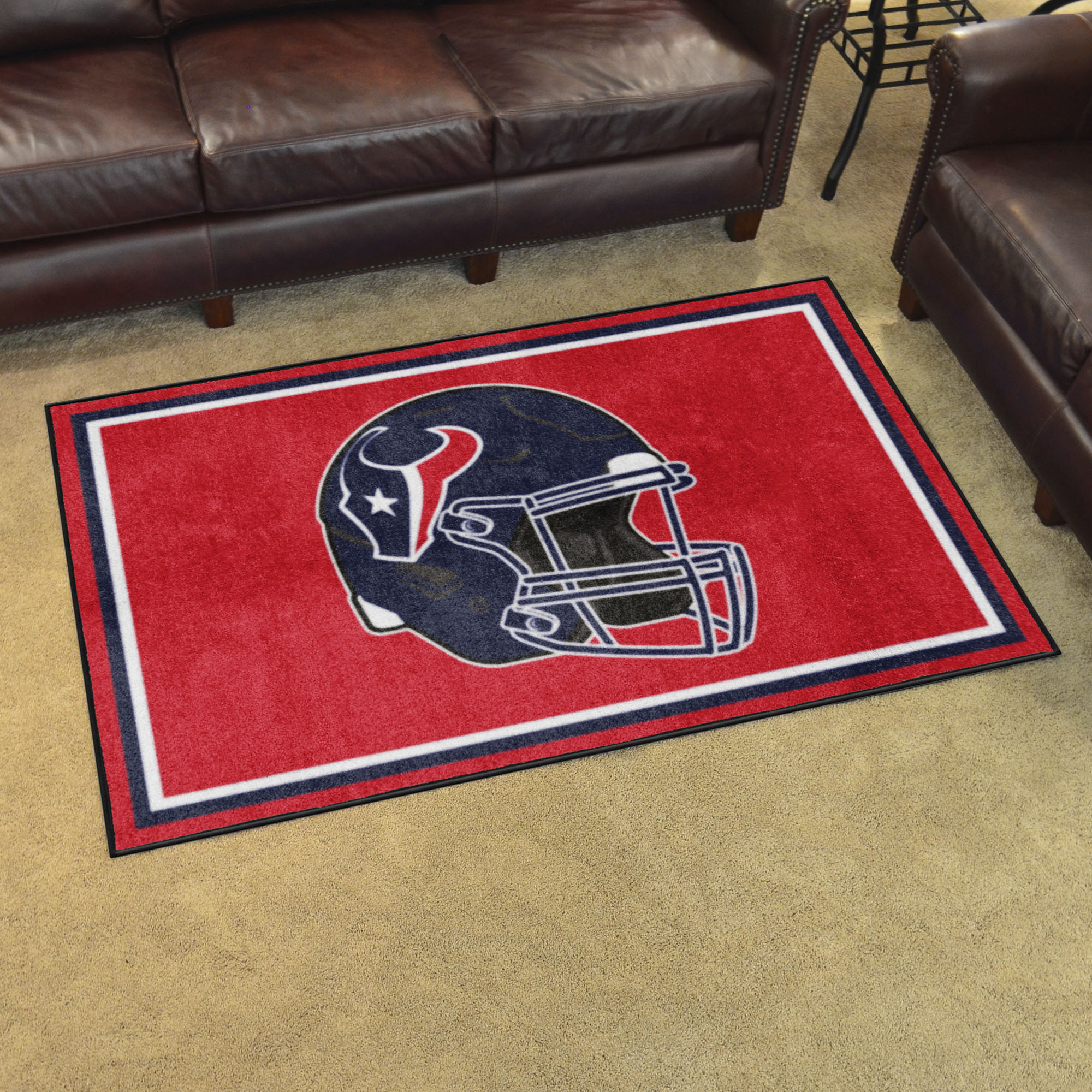 NFL Houston Texans 3'8" X 5'11" Red Plush Rug - 38271 Room Scene