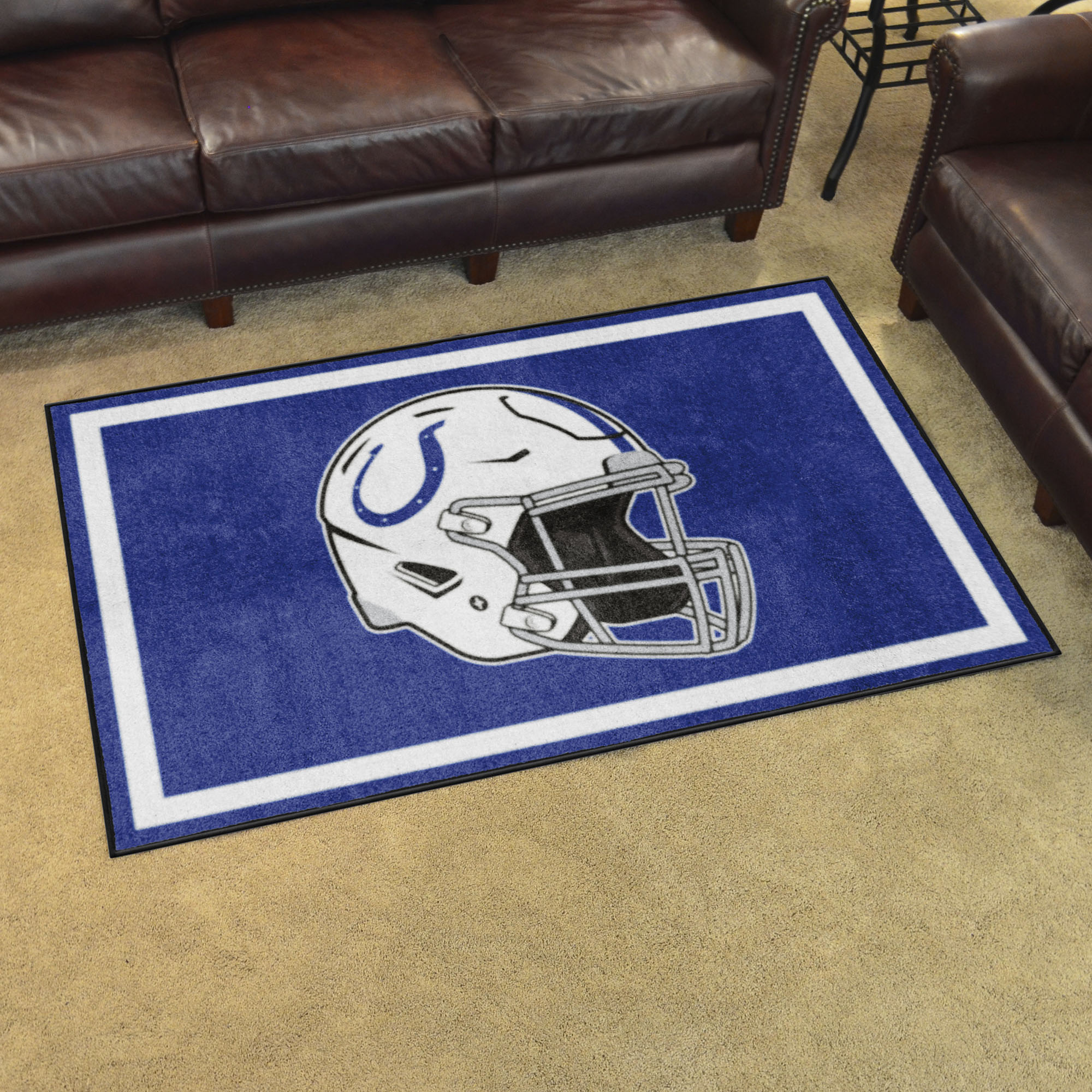 NFL Indianapolis Colts 3'8" X 5'11" Navy Plush Rug - 38275 Room Scene