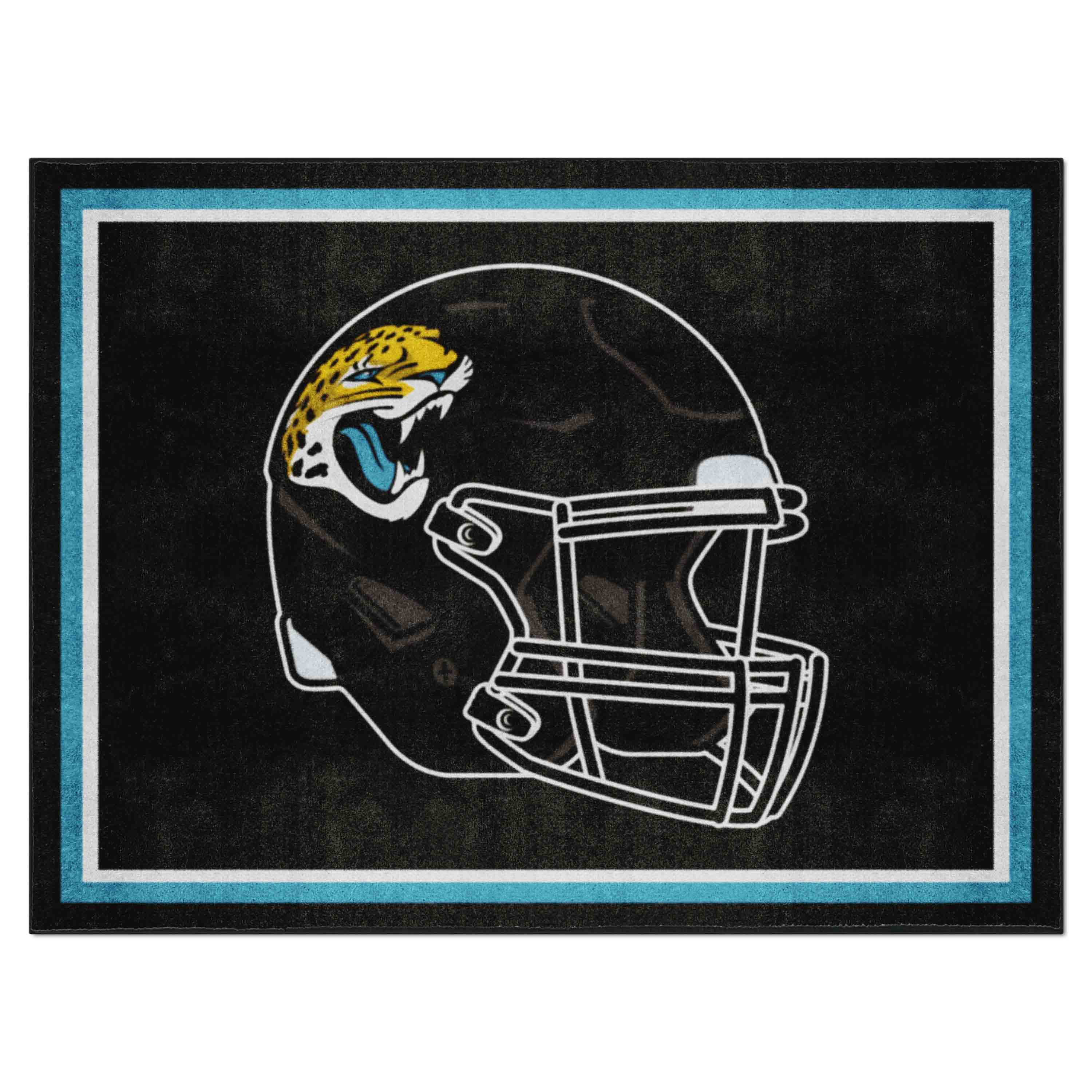 NFL Jacksonville Jaguars 7'3" X 9'9" Black Plush Rug - 38281