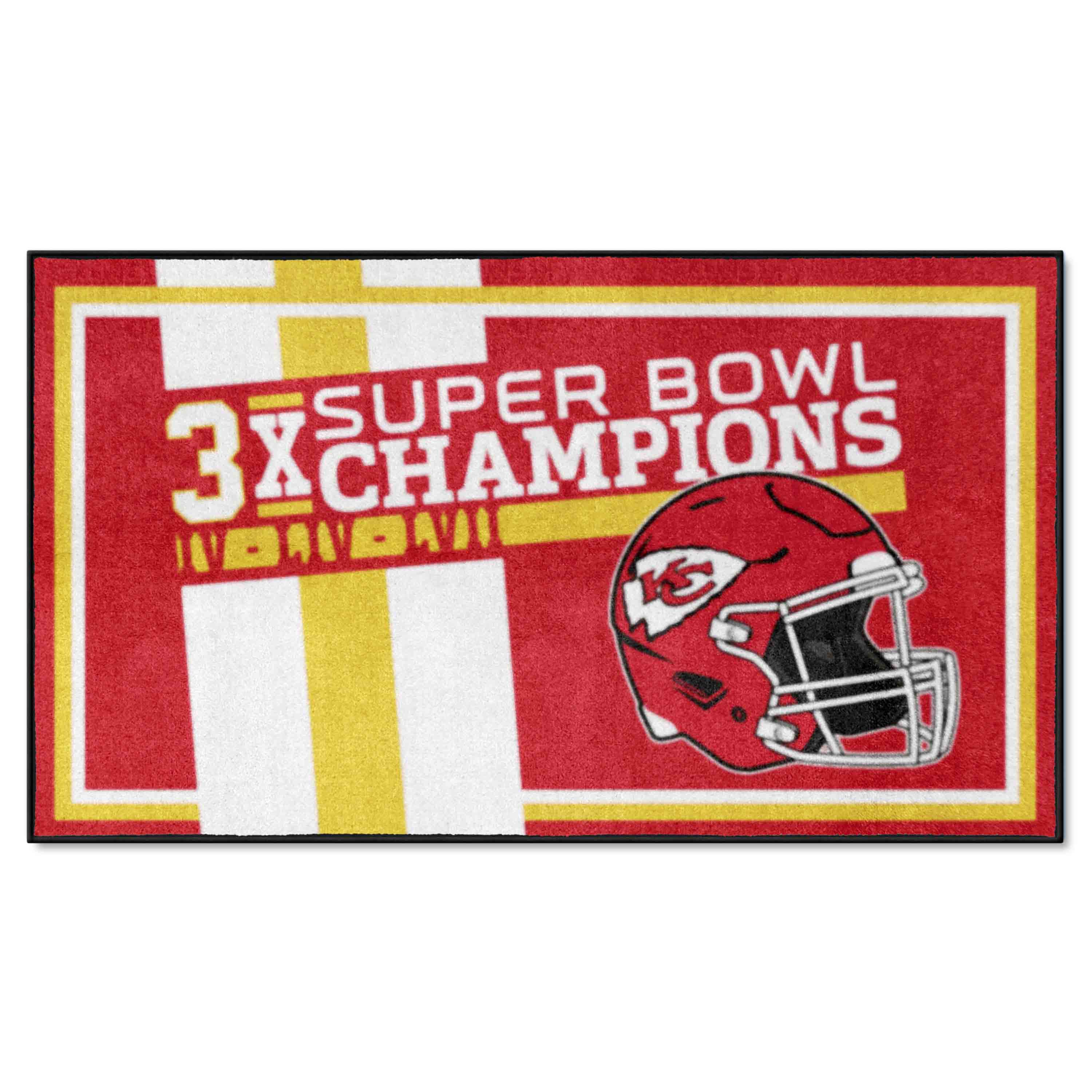 NFL Kansas City Chiefs 3'0" X 5'0" Red Plush Rug - 30940