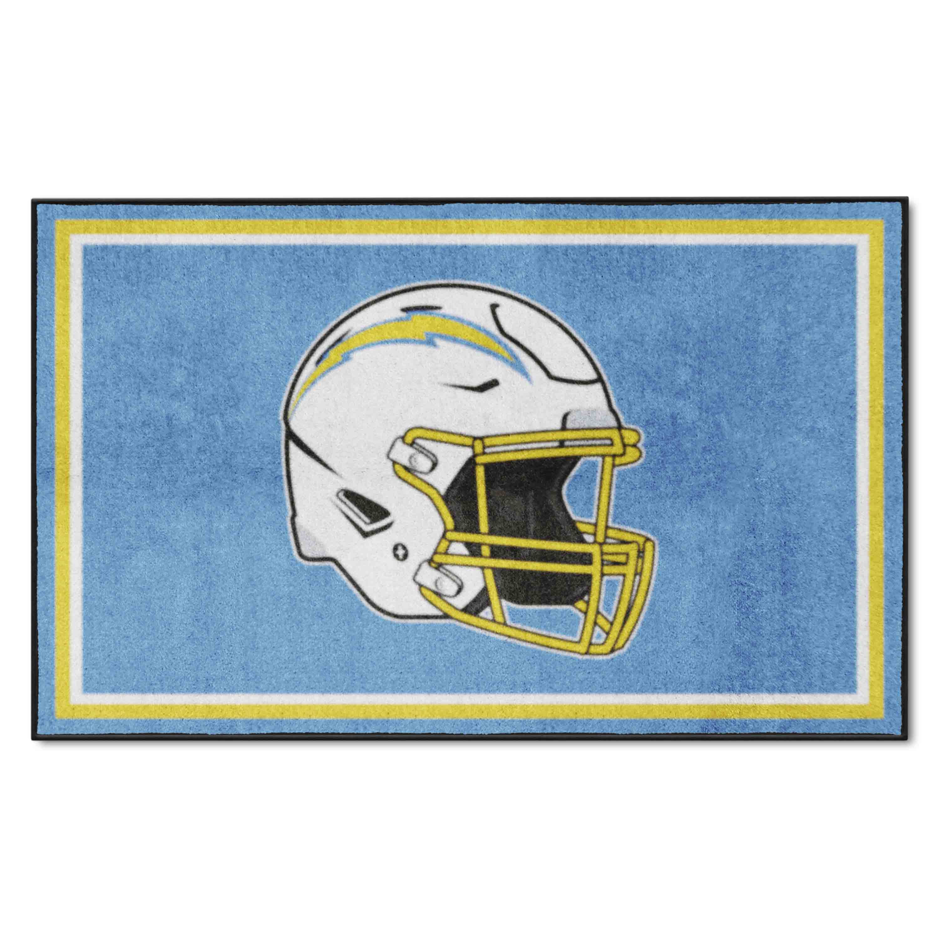 NFL Los Angeles Chargers 3'8" X 5'11" Blue Plush Rug - 38292