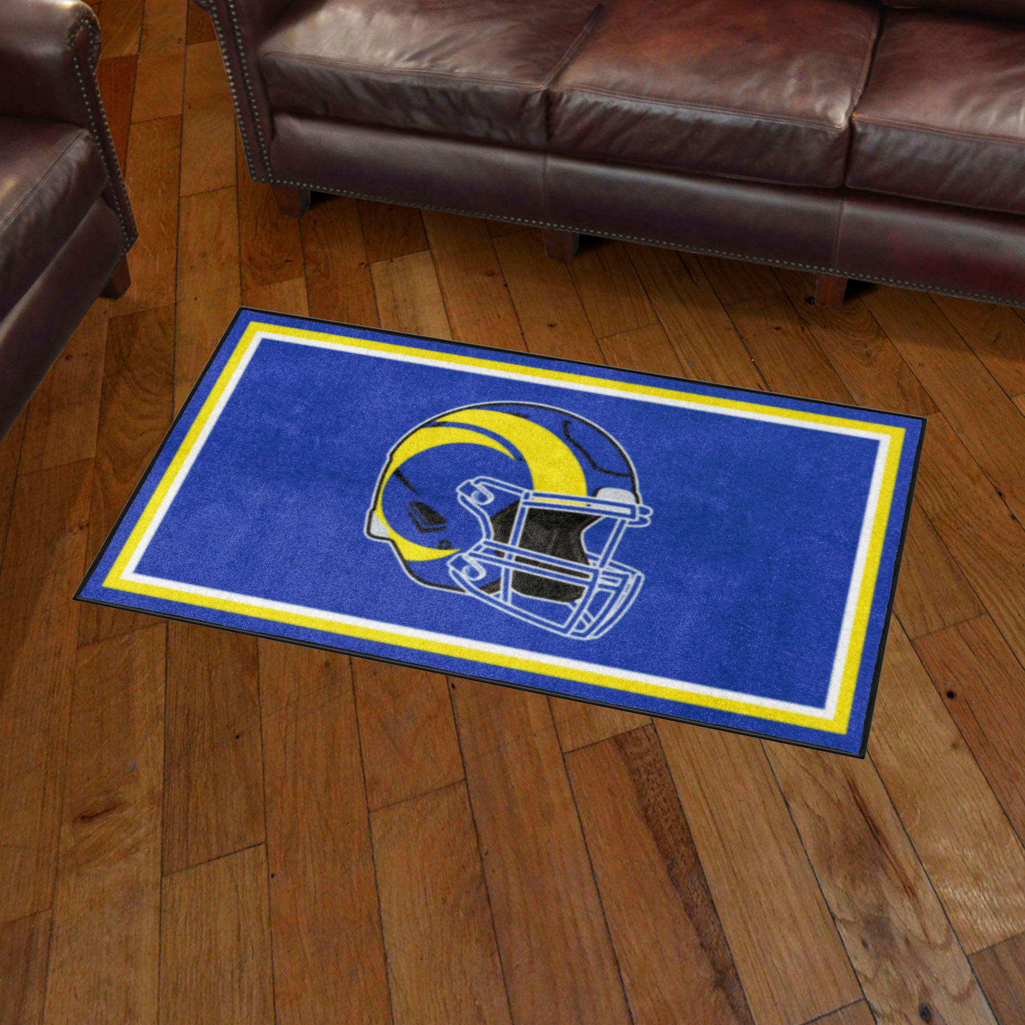 NFL Los Angeles Rams 3'0" X 5'0" Blue Plush Rug - 38295 Room Scene