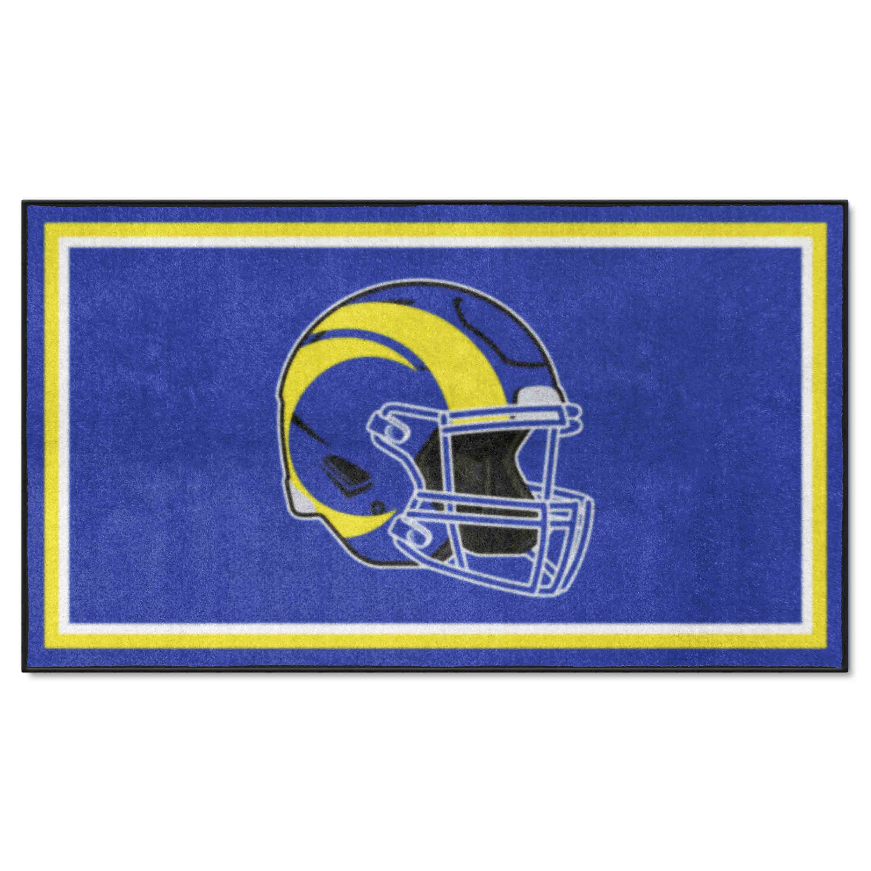 NFL Los Angeles Rams 3'0" X 5'0" Blue Plush Rug - 38295