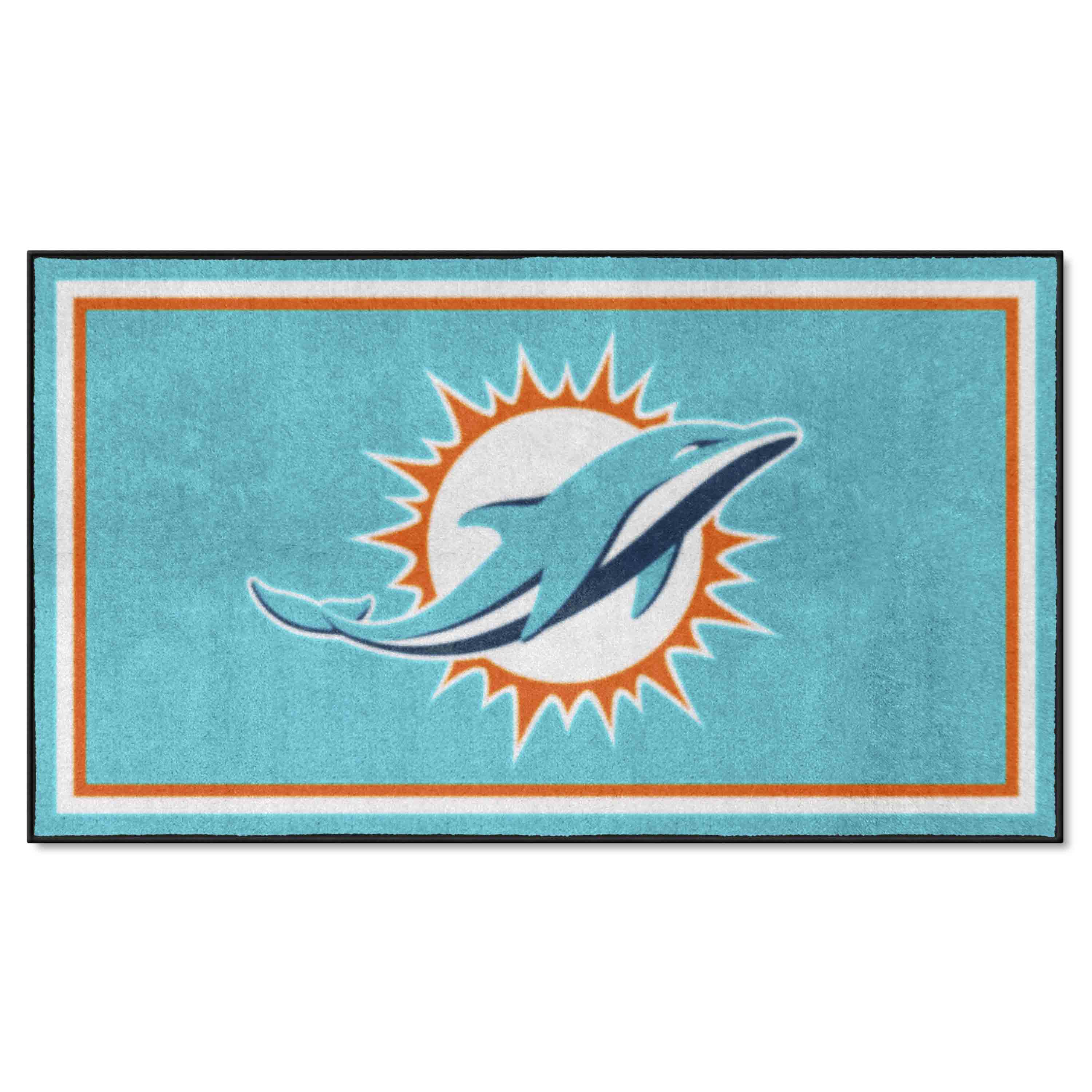 NFL Miami Dolphins 3'0" X 5'0" Teal Plush Rug - 19874