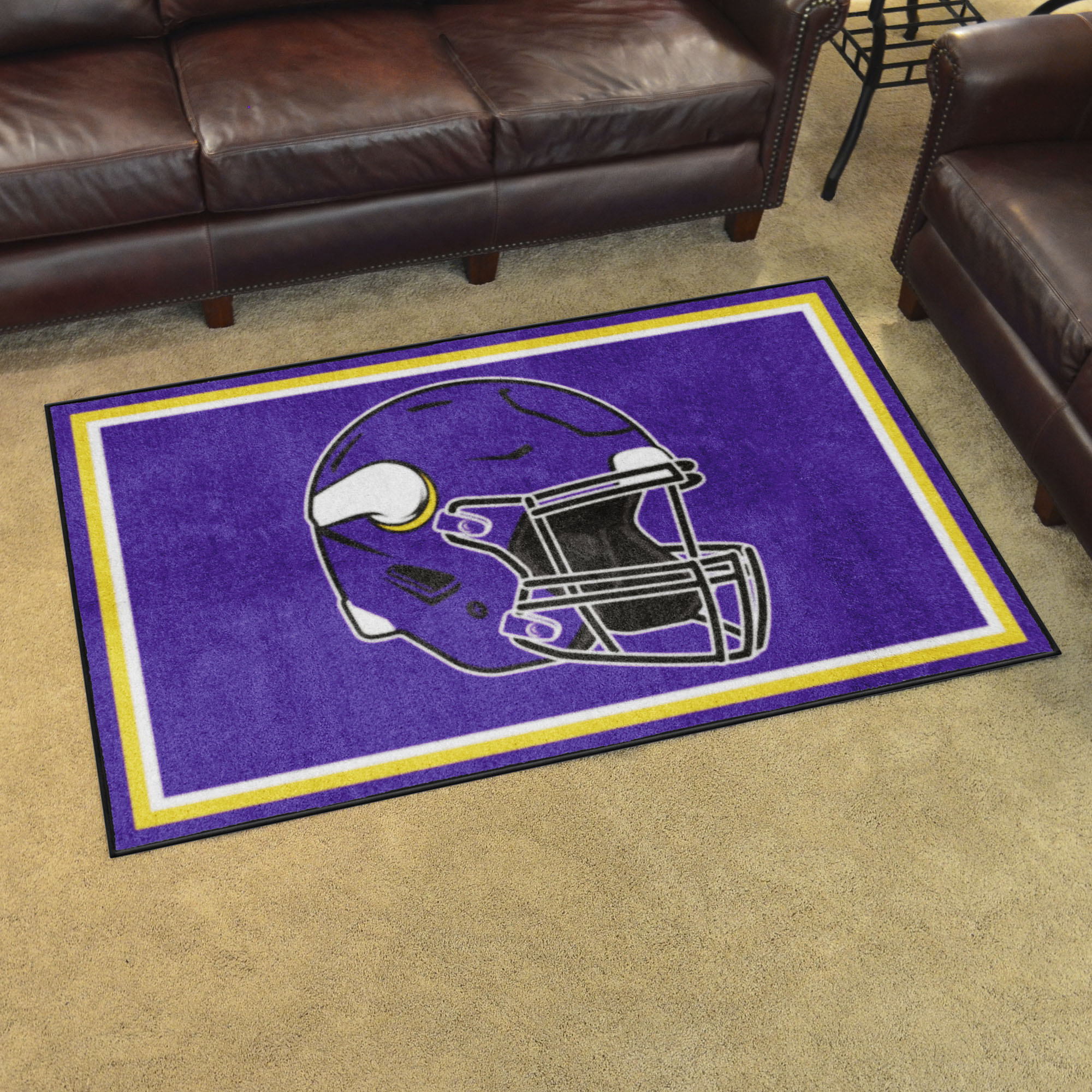 NFL Minnesota Vikings 3'8" X 5'11" Purple Plush Rug - 38303 Room Scene