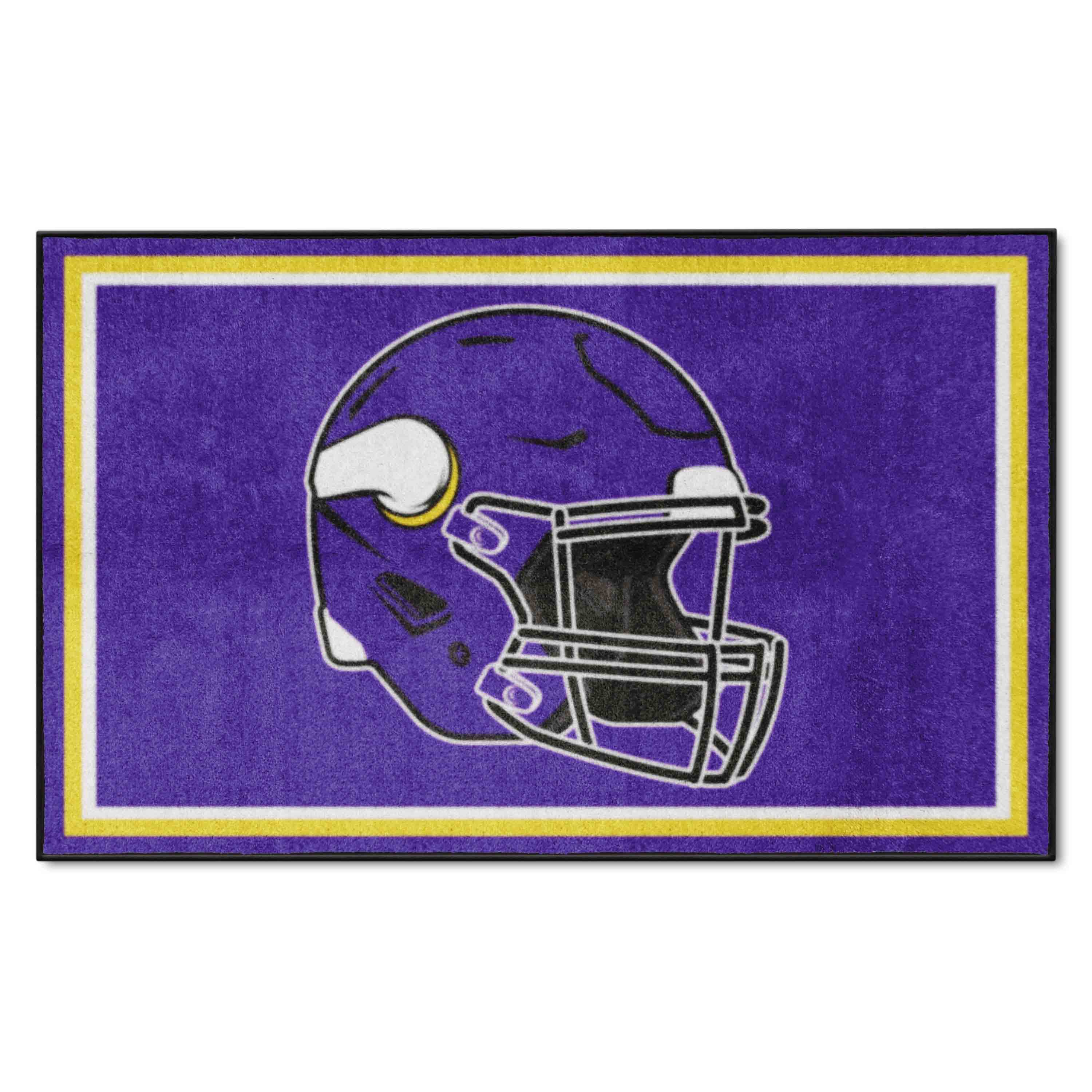 NFL Minnesota Vikings 3'8" X 5'11" Purple Plush Rug - 38303