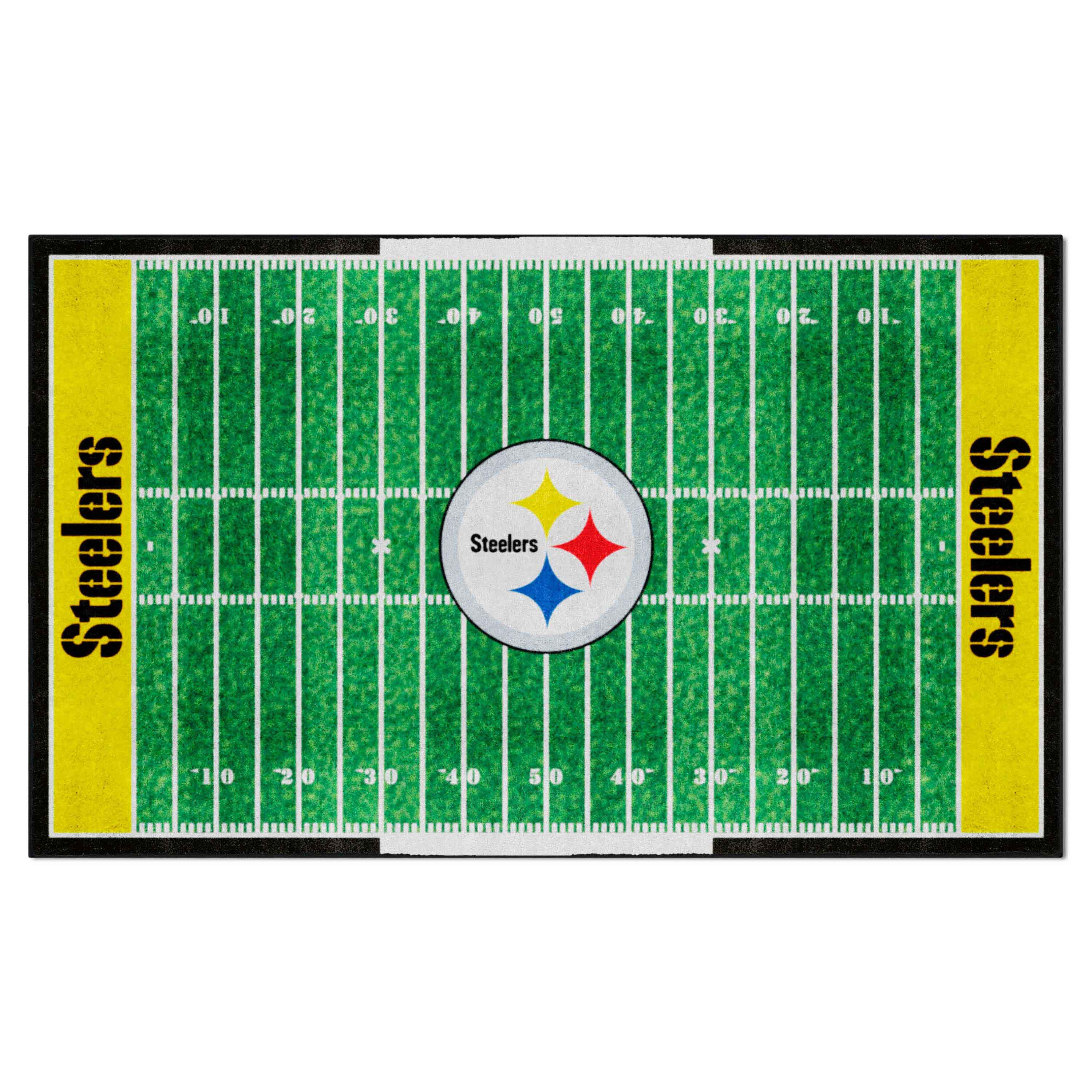 NFL Pittsburgh Steelers 5'10" X 9'9" Green Plush Rug - 35163