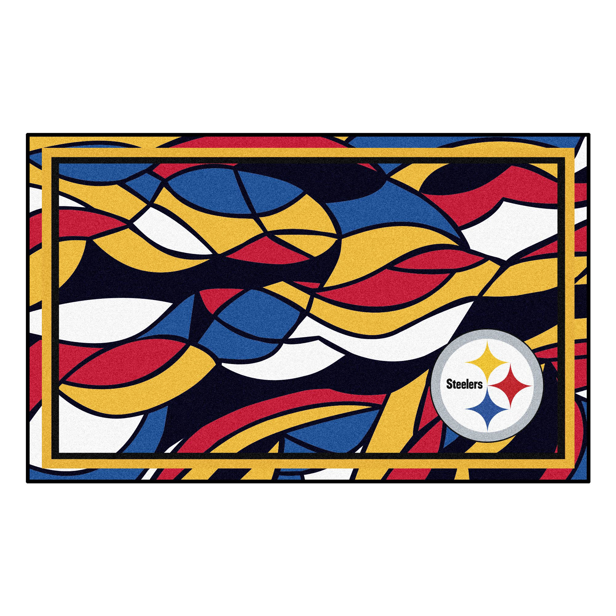 NFL Pittsburgh Steelers 3'8" X 5'11" Multicolor Plush Rug - 23355