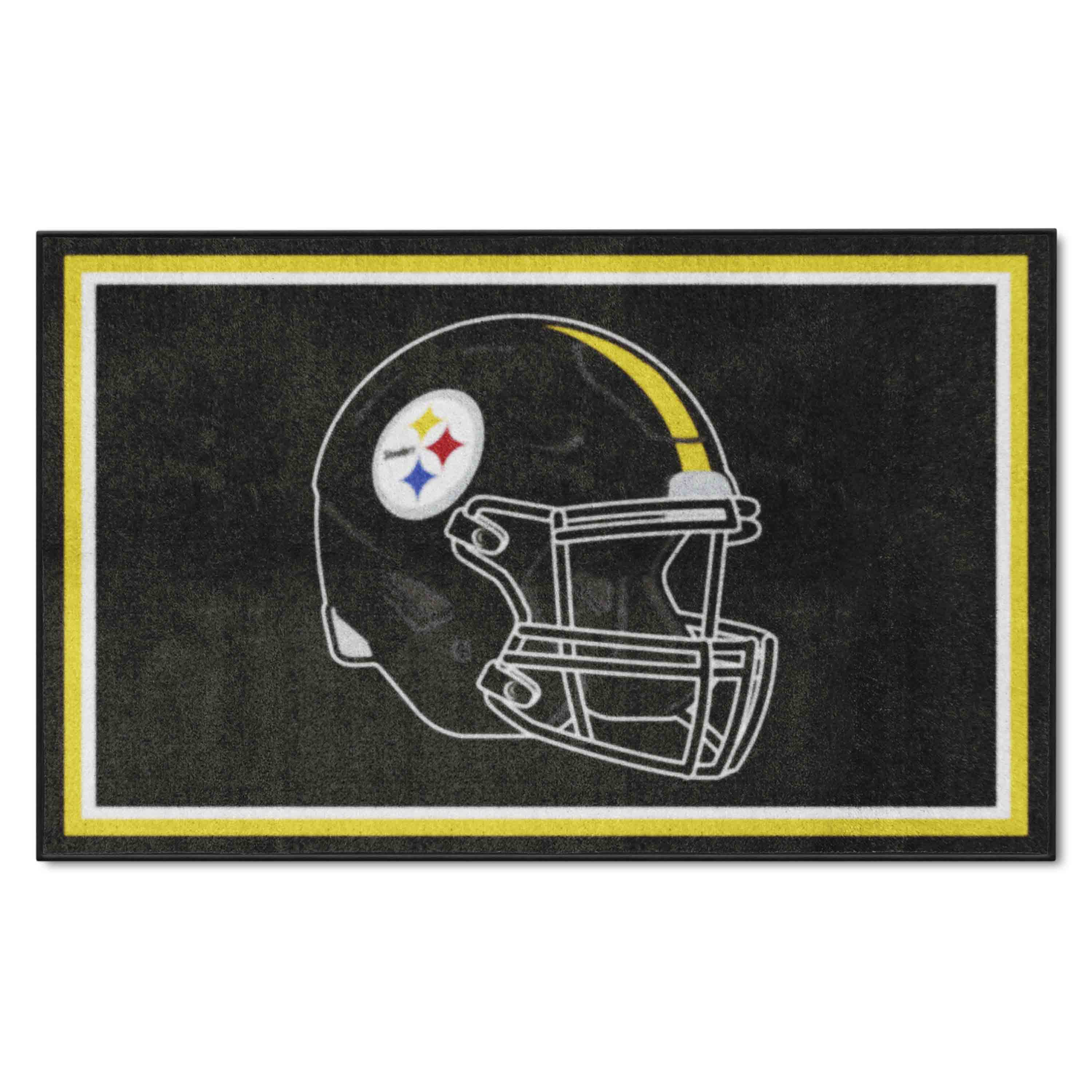 NFL Pittsburgh Steelers 3'8" X 5'11" Black Plush Rug - 38327