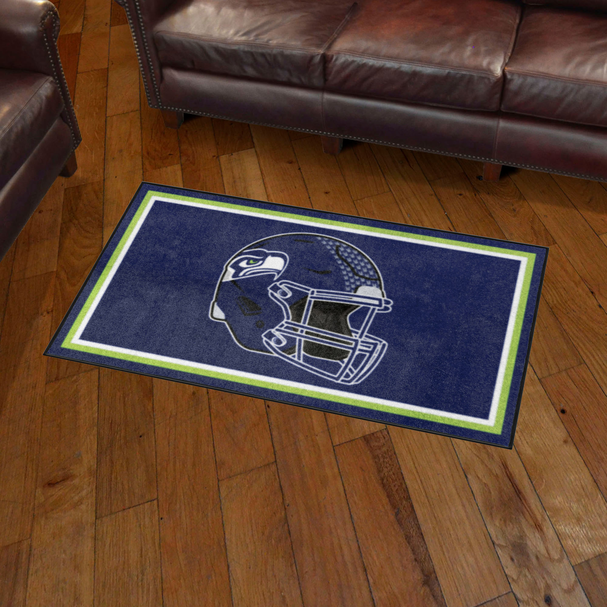 NFL Seattle Seahawks 3'0" X 5'0" Navy Plush Rug - 38334 Room Scene