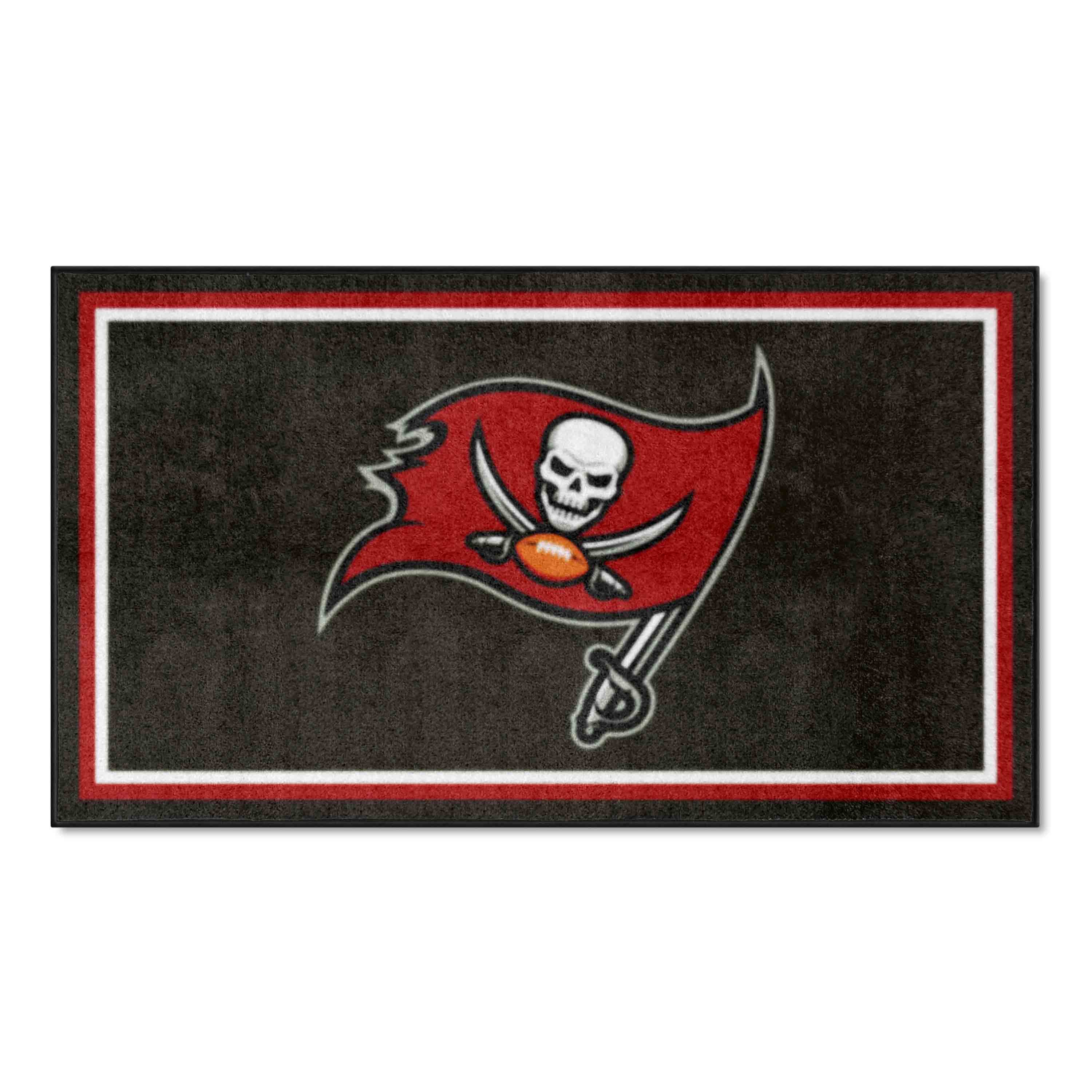 NFL Tampa Bay Buccaneers 3'0" X 5'0" Black Plush Rug - 19887