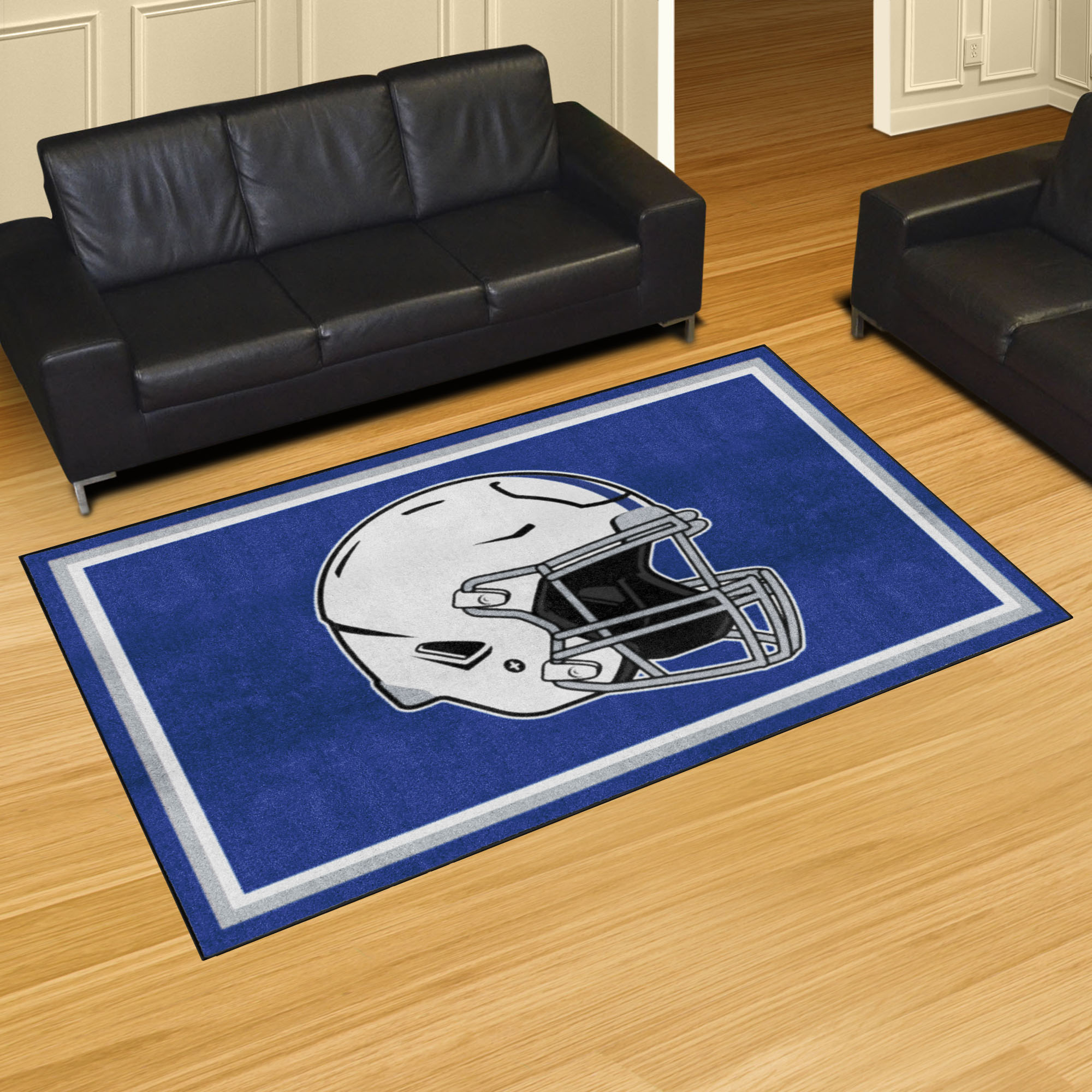NFL Indianapolis Colts 4'11" X 7'4" Blue Plush Rug - 36204 Room Scene
