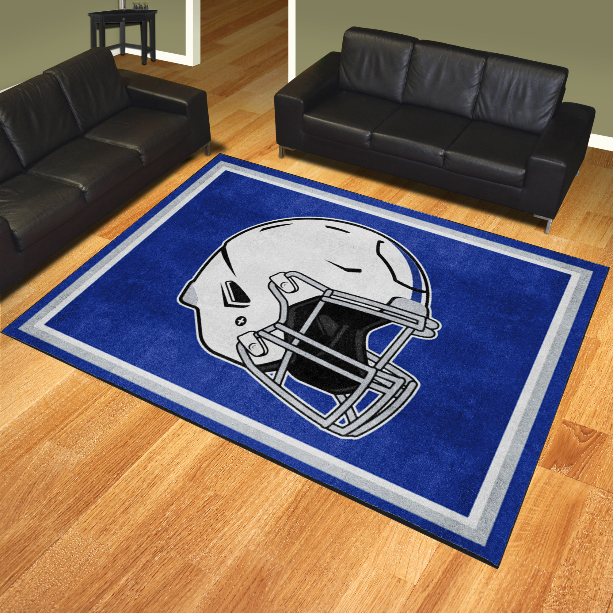 NFL Indianapolis Colts 7'3" X 9'9" Blue Plush Rug - 36205 Room Scene