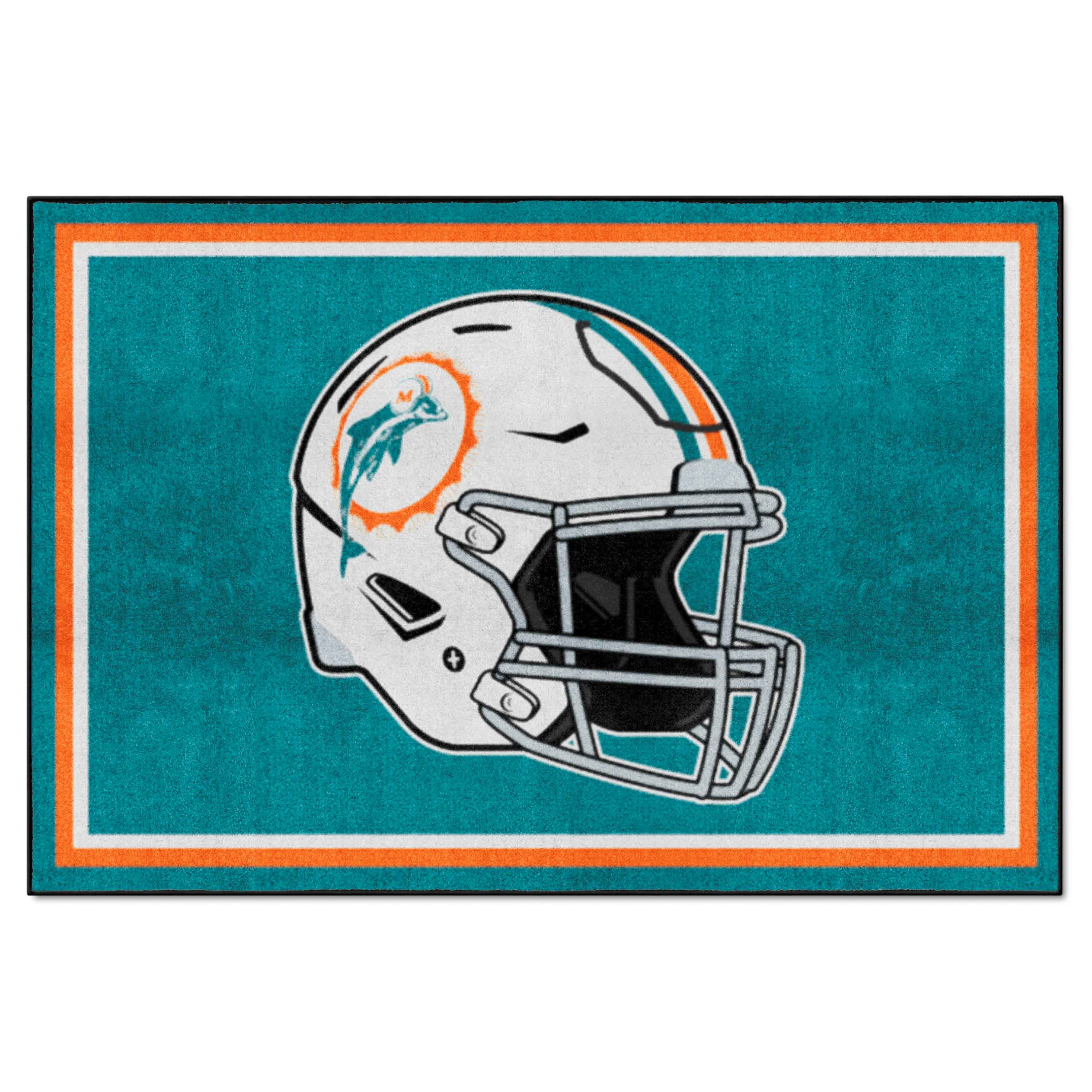 NFL Miami Dolphins 4'11" X 7'4" Aqua Plush Rug - 36216