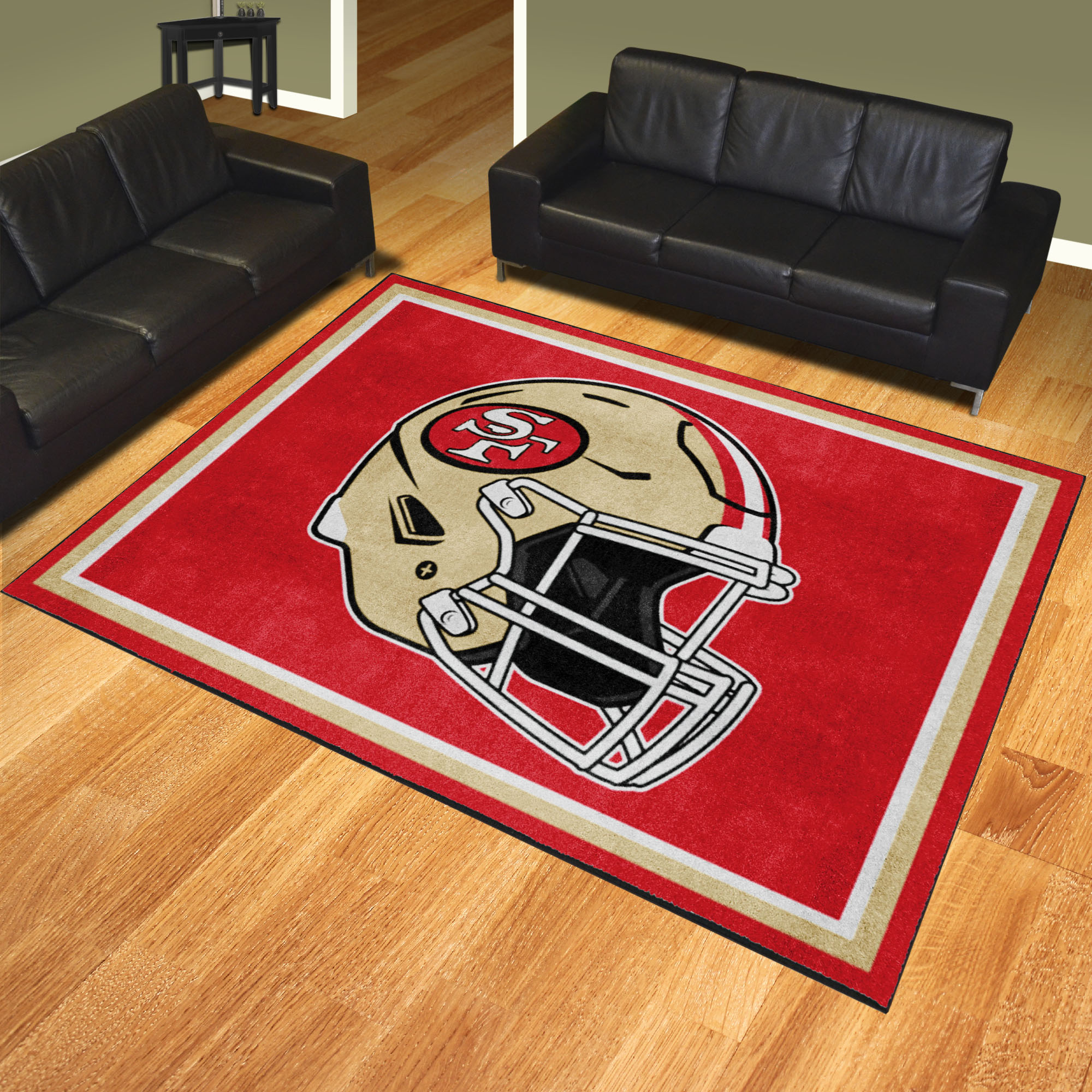 NFL San Francisco 49ers 7'3" X 9'9" Red Plush Rug - 36261 Room Scene