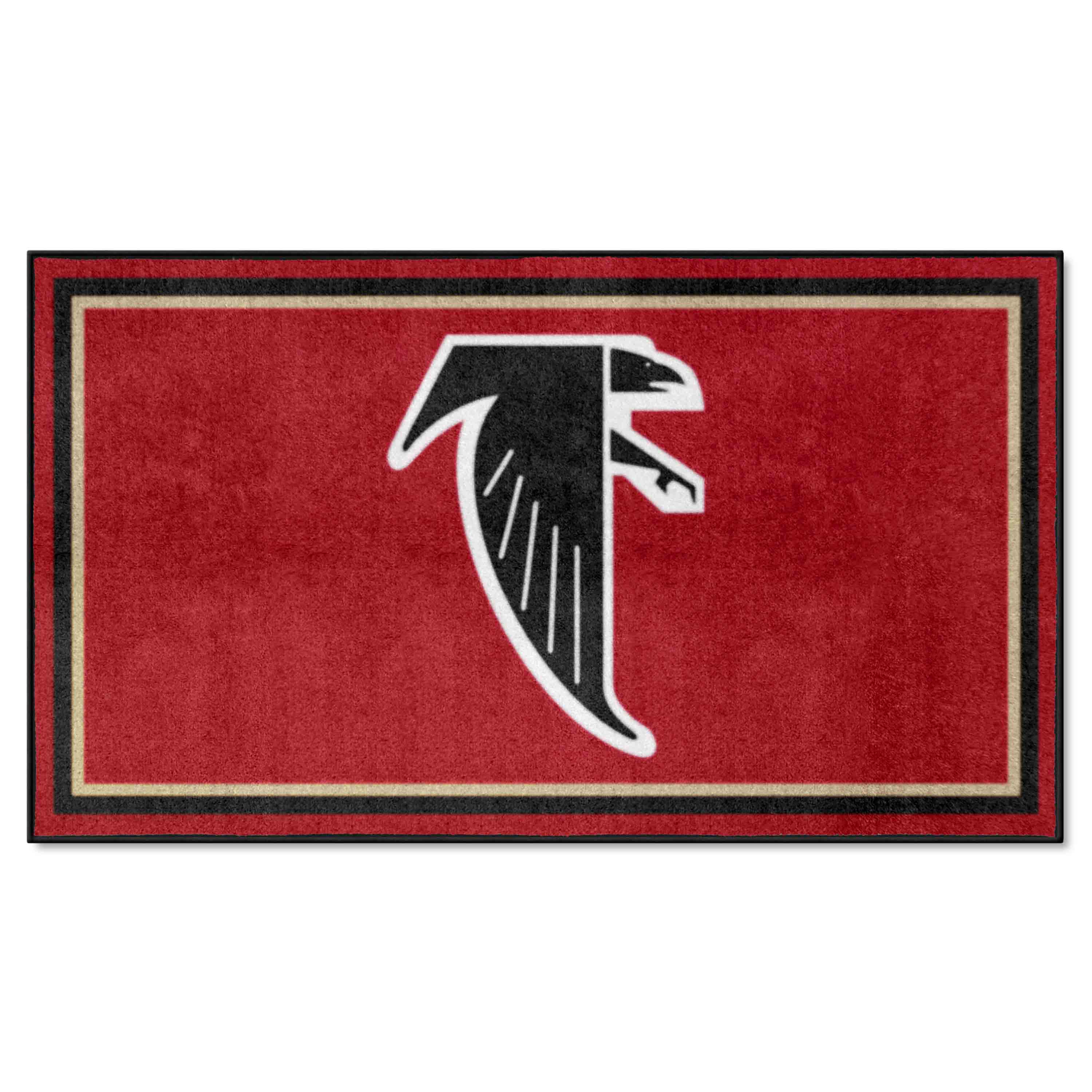 NFL Retro Atlanta Falcons 3'0" X 5'0" Red Plush Rug - 32557