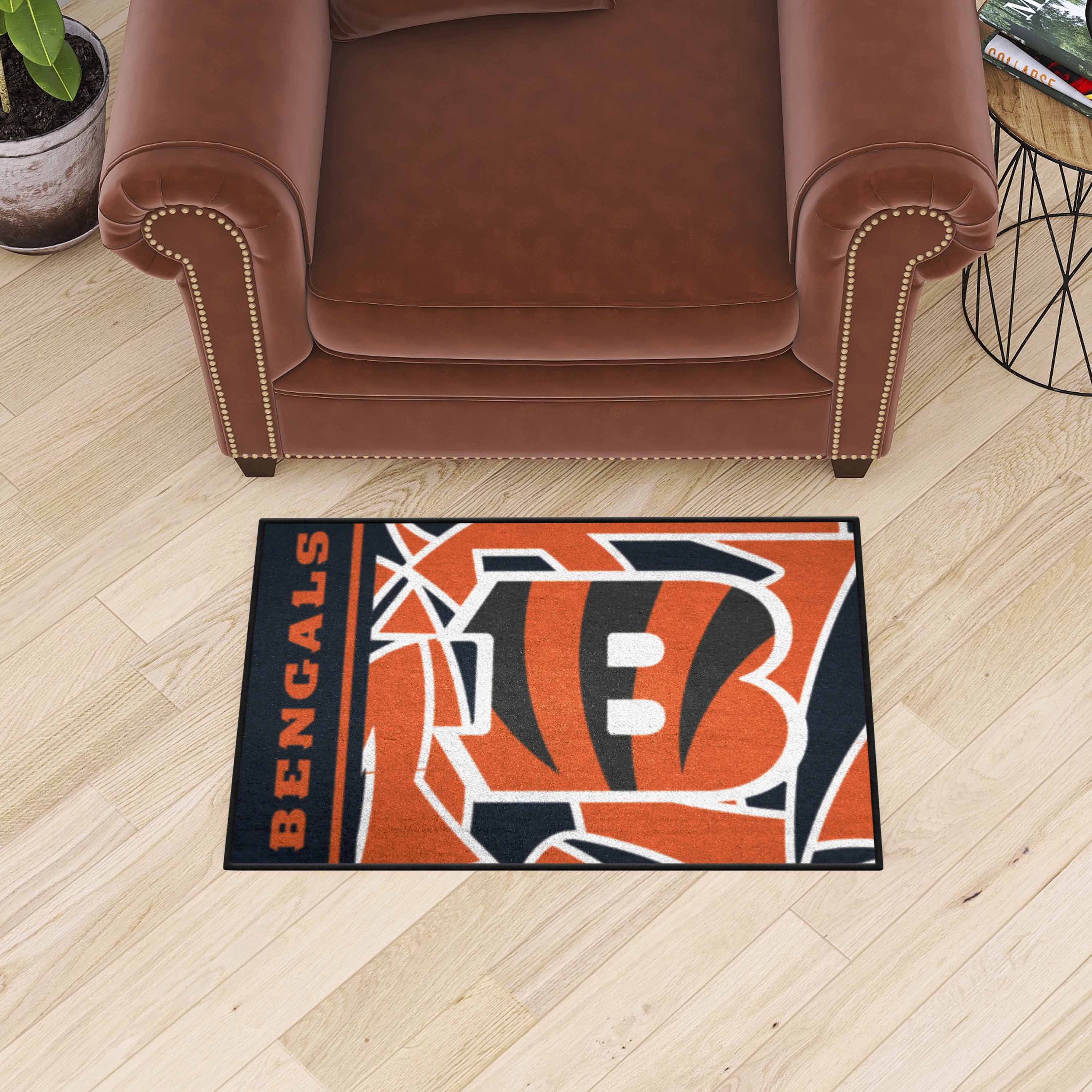 NFL Cincinnati Bengals 1'7" X 2'6" Multicolor NFL x FIT Starter Mat - 23234 Room Scene