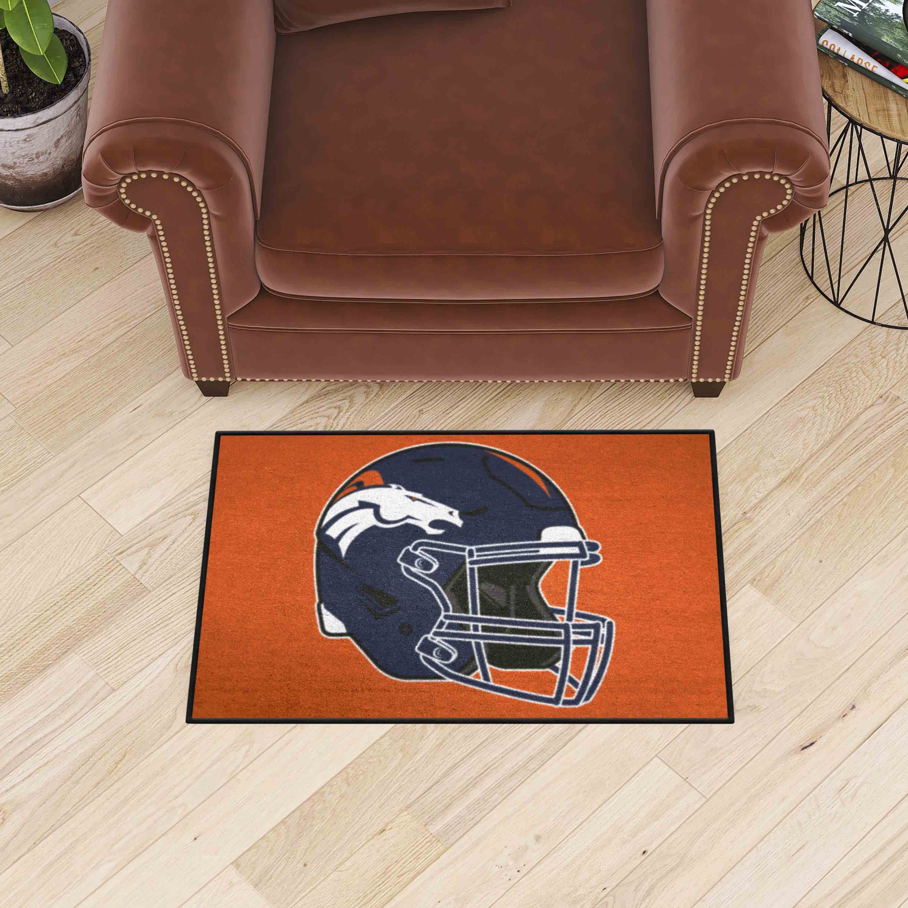 NFL Denver Broncos 1'7" X 2'6" Orange Starter Mat - 5720 Room Scene