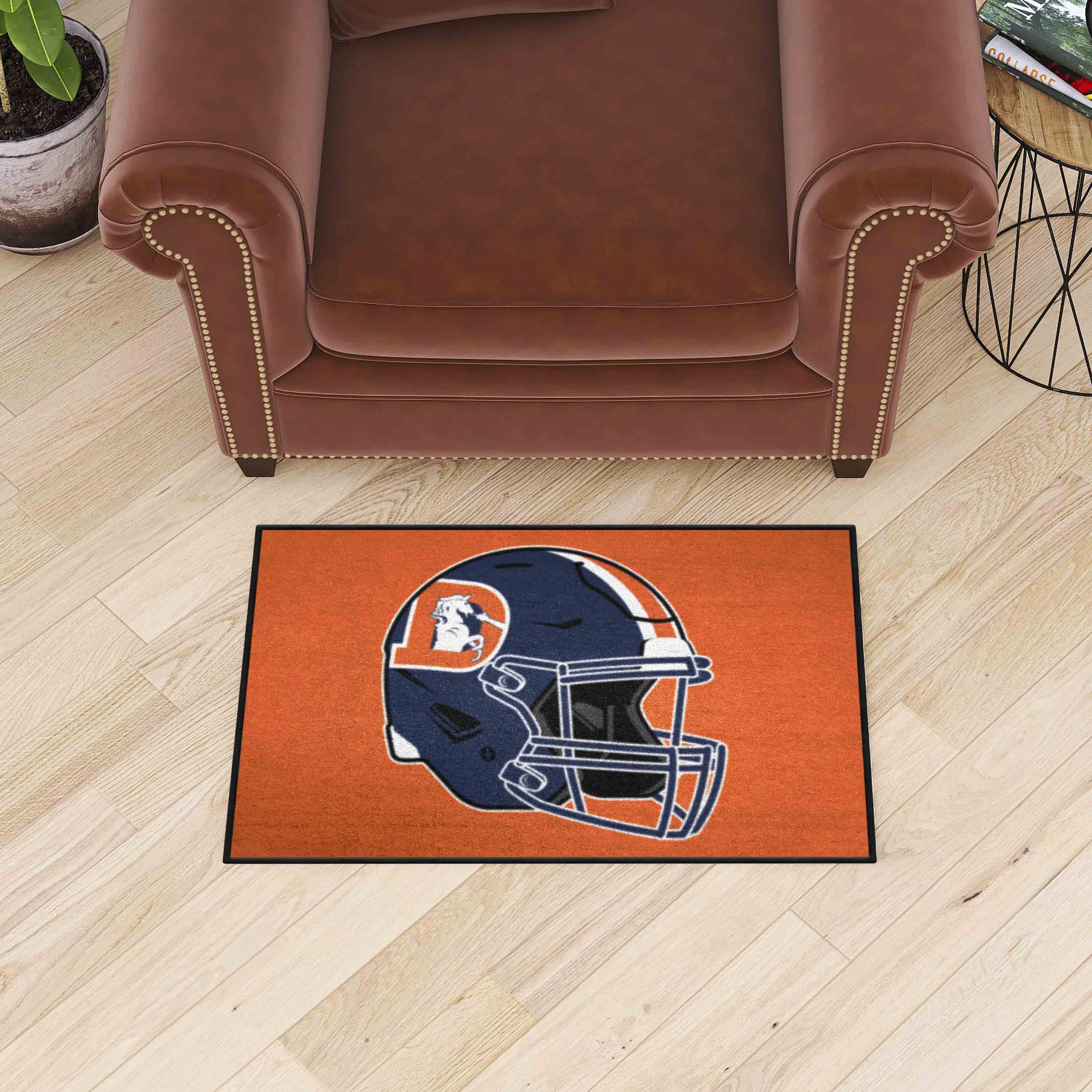 NFL Denver Broncos 1'7" X 2'6" Orange Starter Mat - 38089 Room Scene