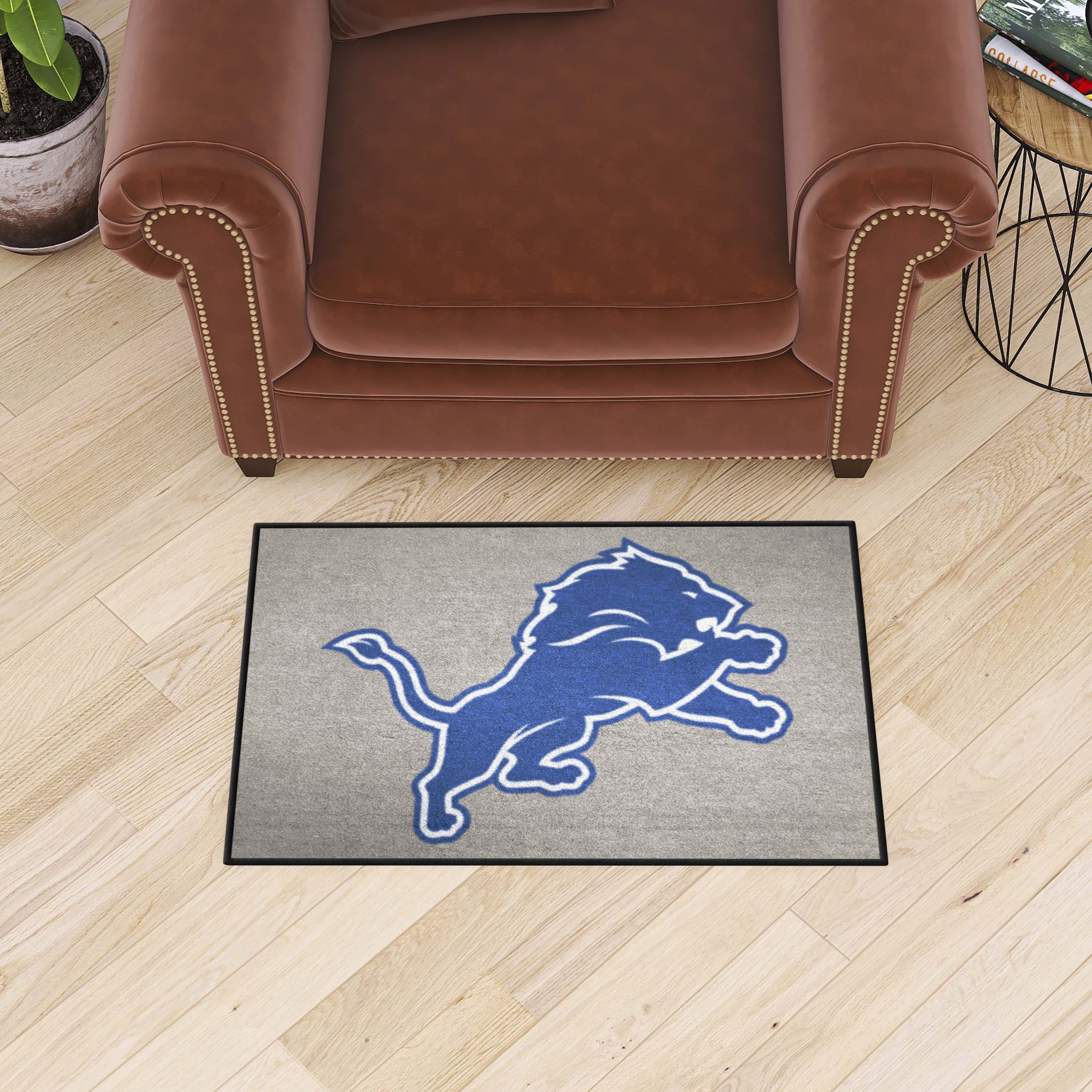 NFL Detroit Lions 1'7" X 2'6" Gray Starter Mat - 28743 Room Scene