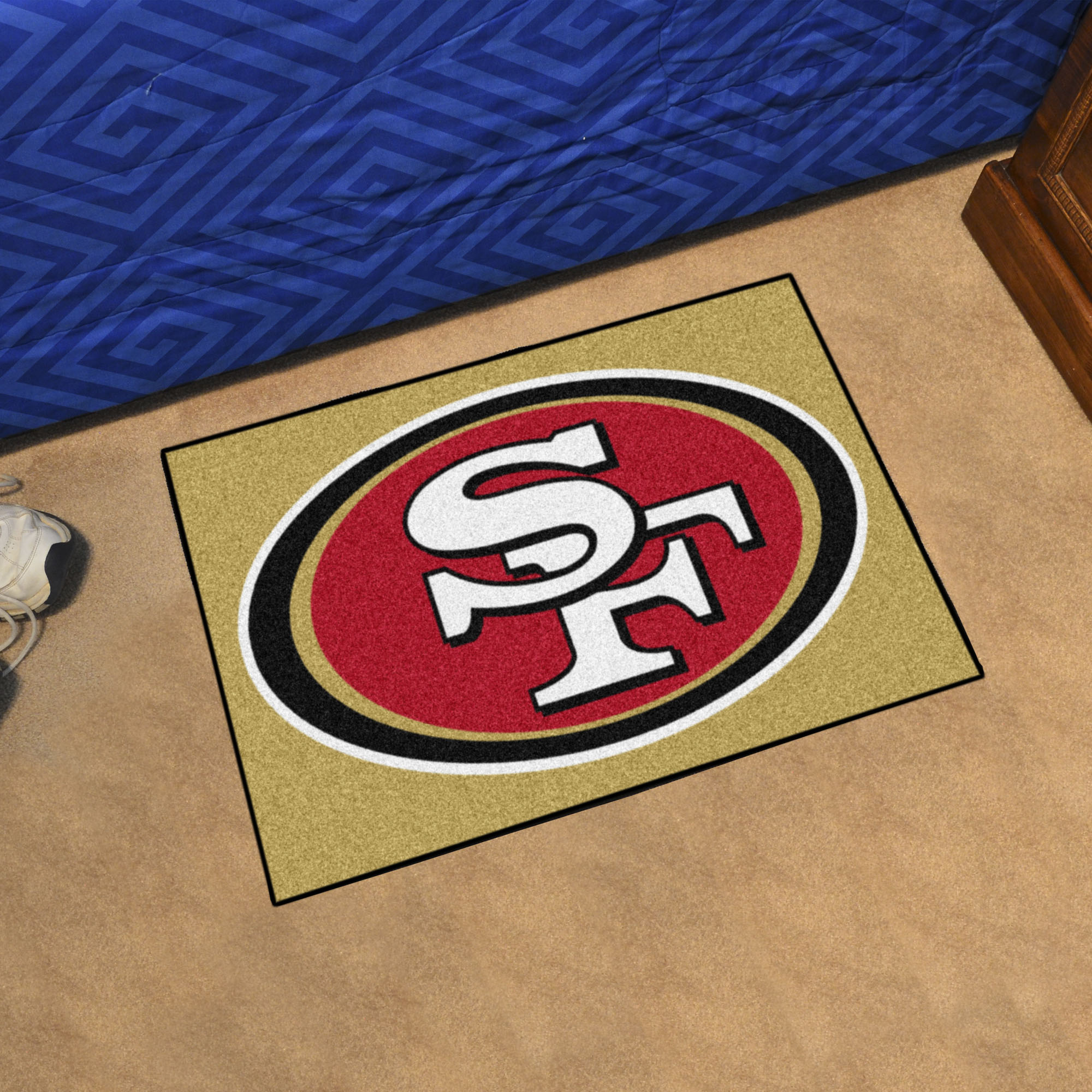 NFL San Francisco 49ers 1'7" X 2'6" Gold Starter Mat - 28811 Room Scene