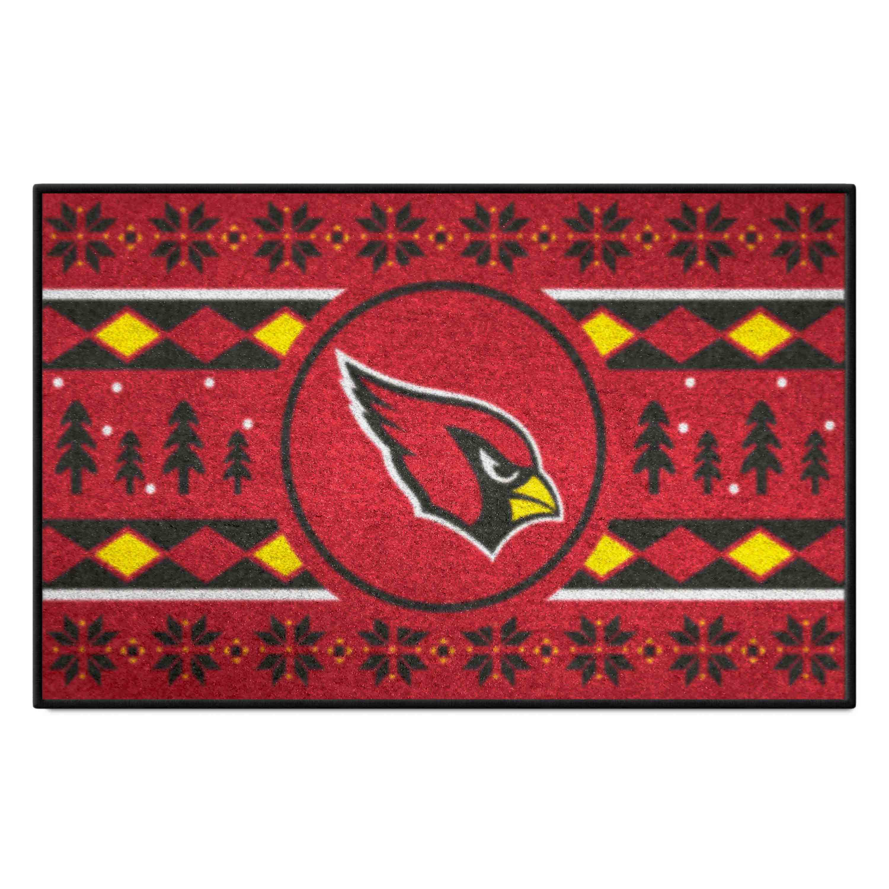 NFL Arizona Cardinals 1'7" X 2'6" Red Holiday Sweater Starter Mat - 26190
