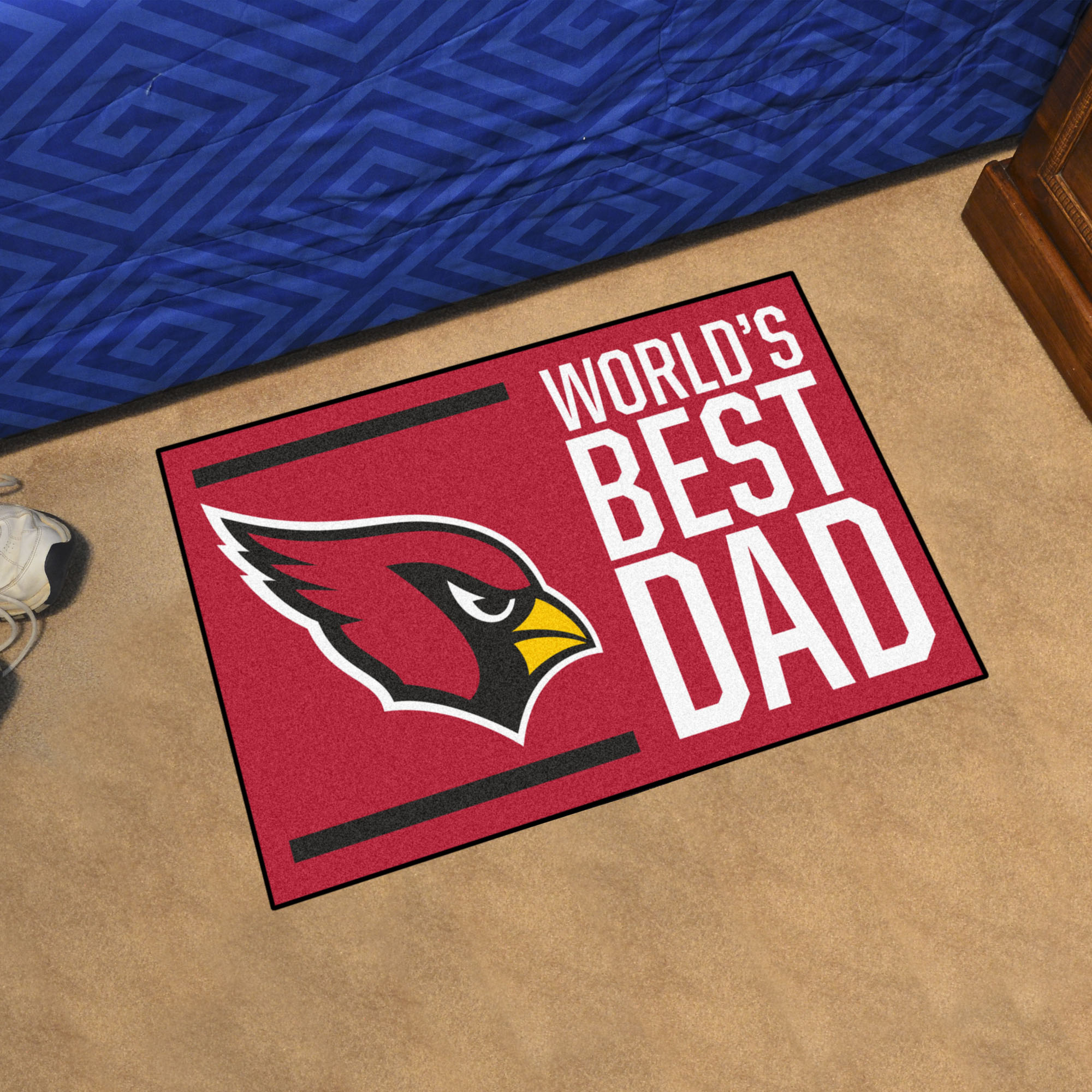 NFL Arizona Cardinals 1'7" X 2'6" Red World's Best Dad Starter Mat - 18157 Room Scene