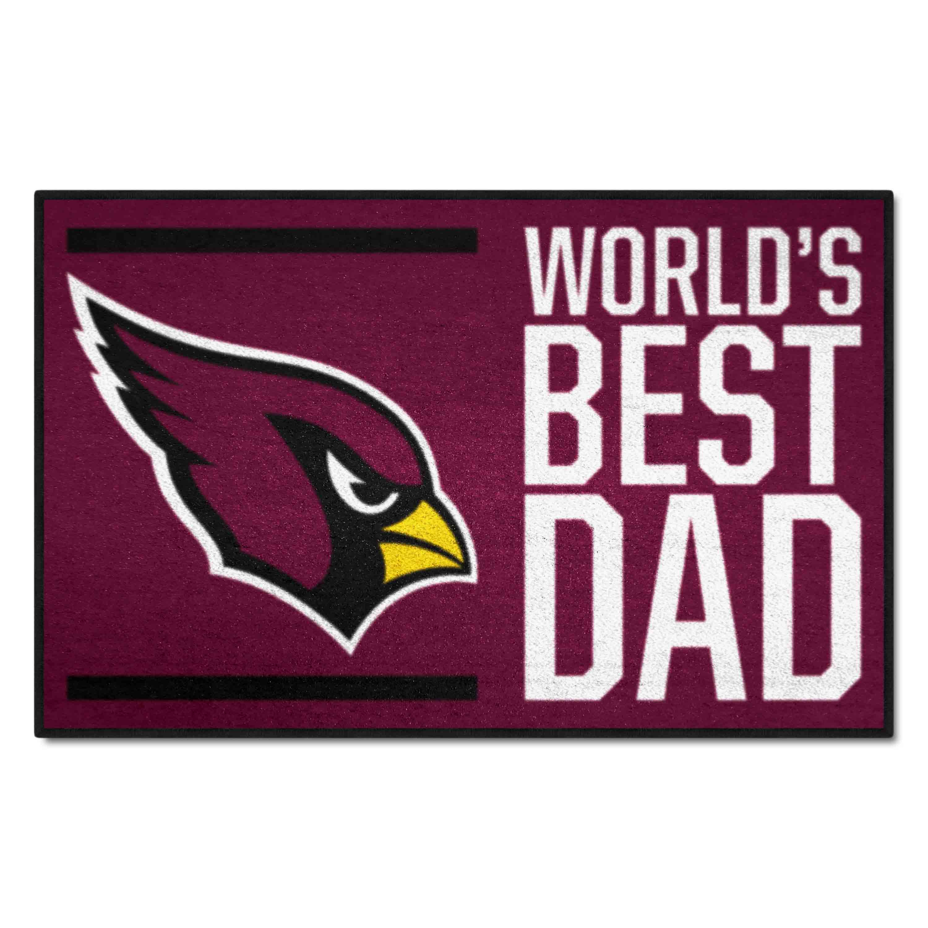 NFL Arizona Cardinals 1'7" X 2'6" Red World's Best Dad Starter Mat - 18157