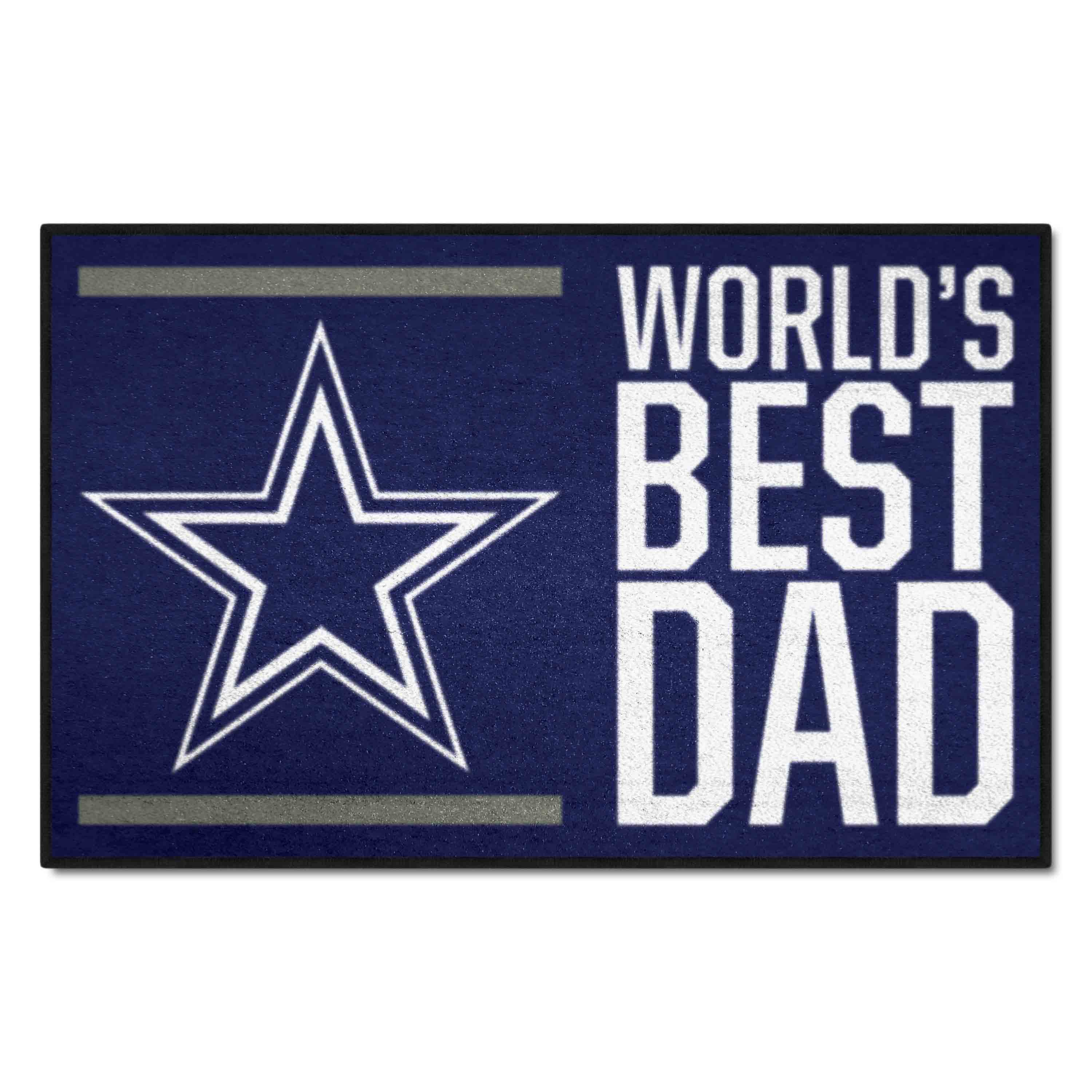 NFL Dallas Cowboys 1'7" X 2'6" Navy World's Best Dad Starter Mat - 18165