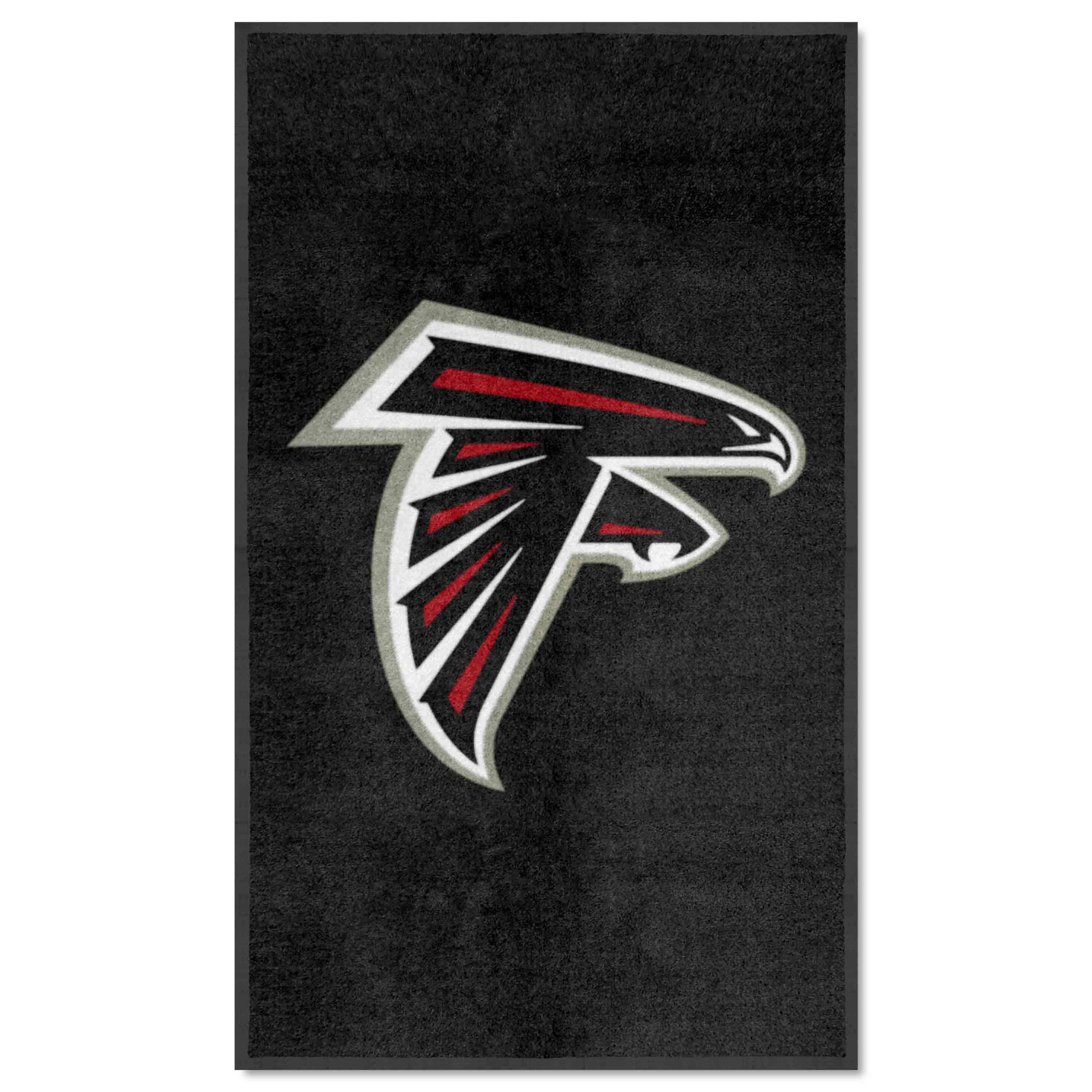 NFL Atlanta Falcons 2'10" X 4'9" Black Portrait Logo Mat - 7774