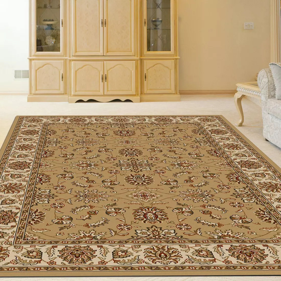 Radici Como 1592 Beige Area Rug Room Scene