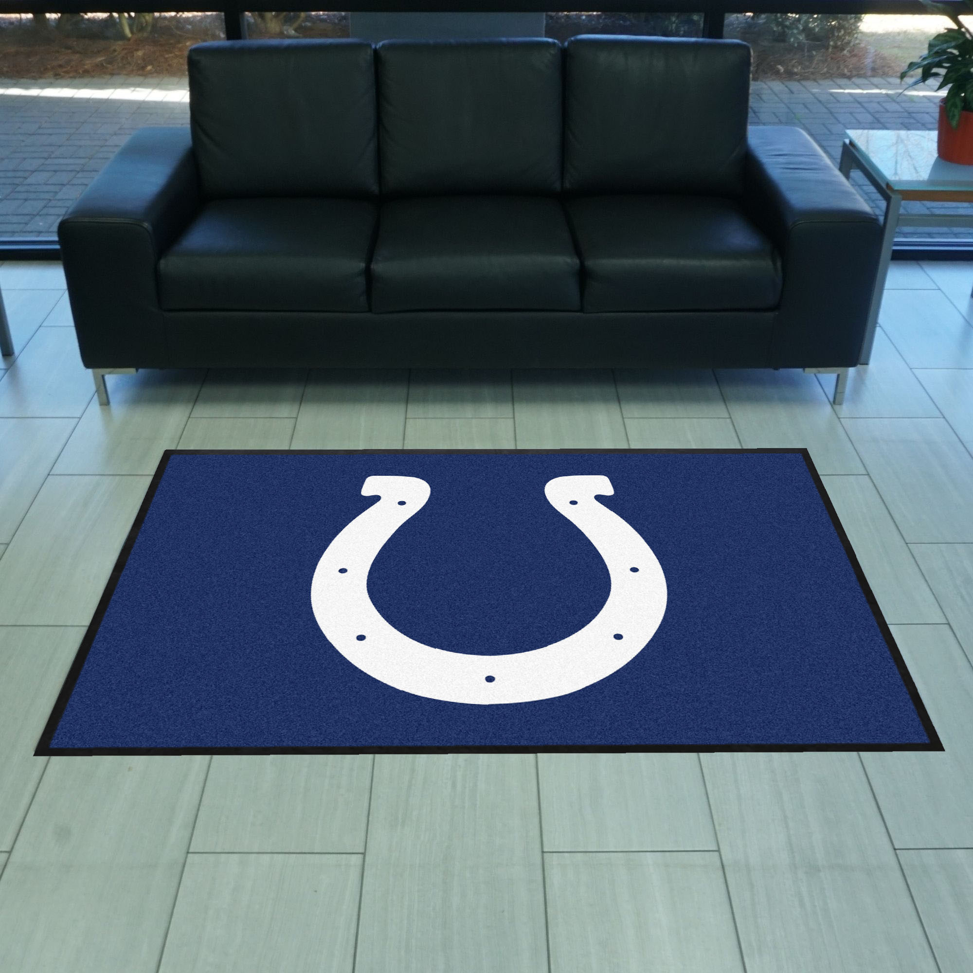 NFL Indianapolis Colts 3'7" X 5'7" Blue Landscape Logo Mat - 9885 Room Scene