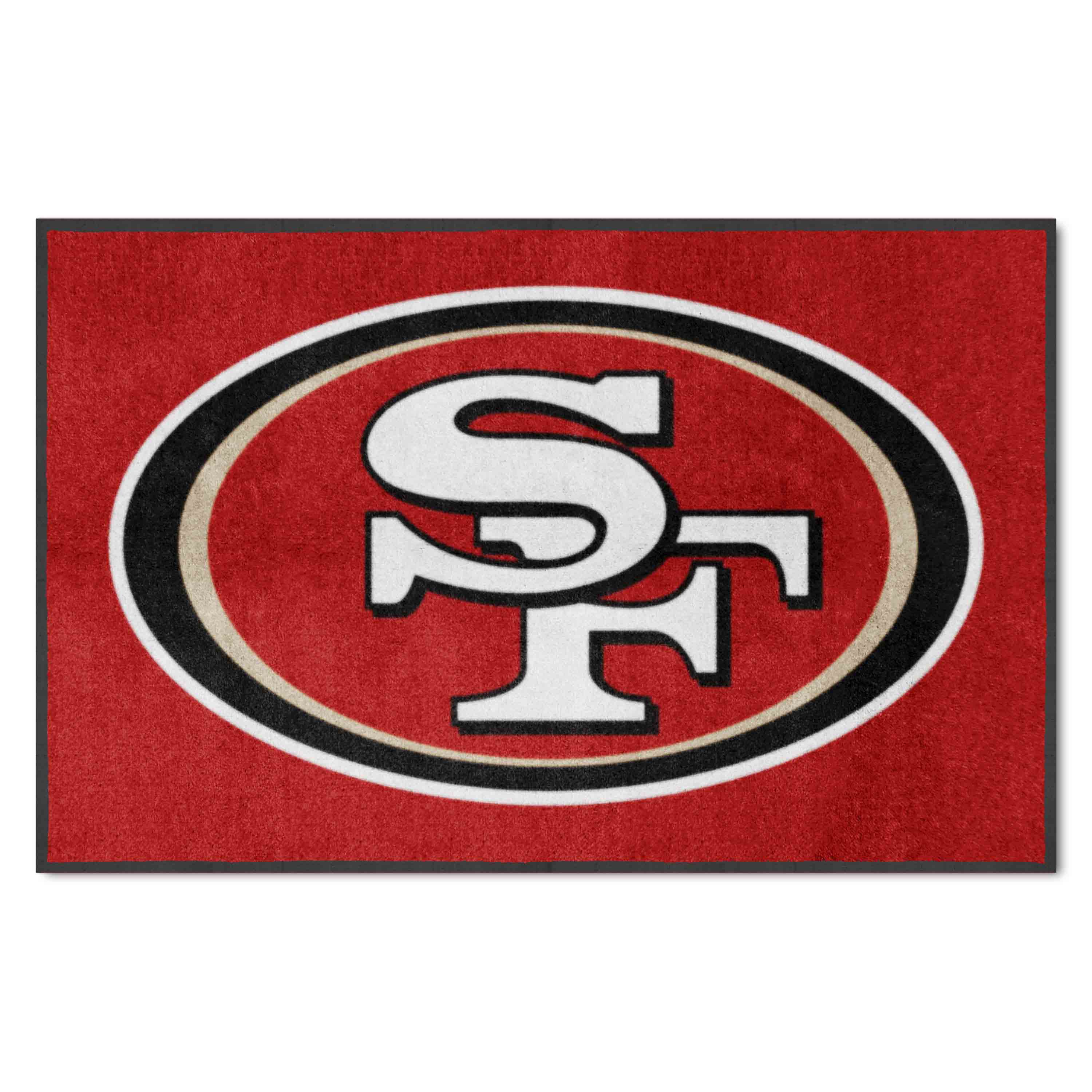 NFL San Francisco 49ers 3'7" X 5'7" Red Landscape Logo Mat - 9634