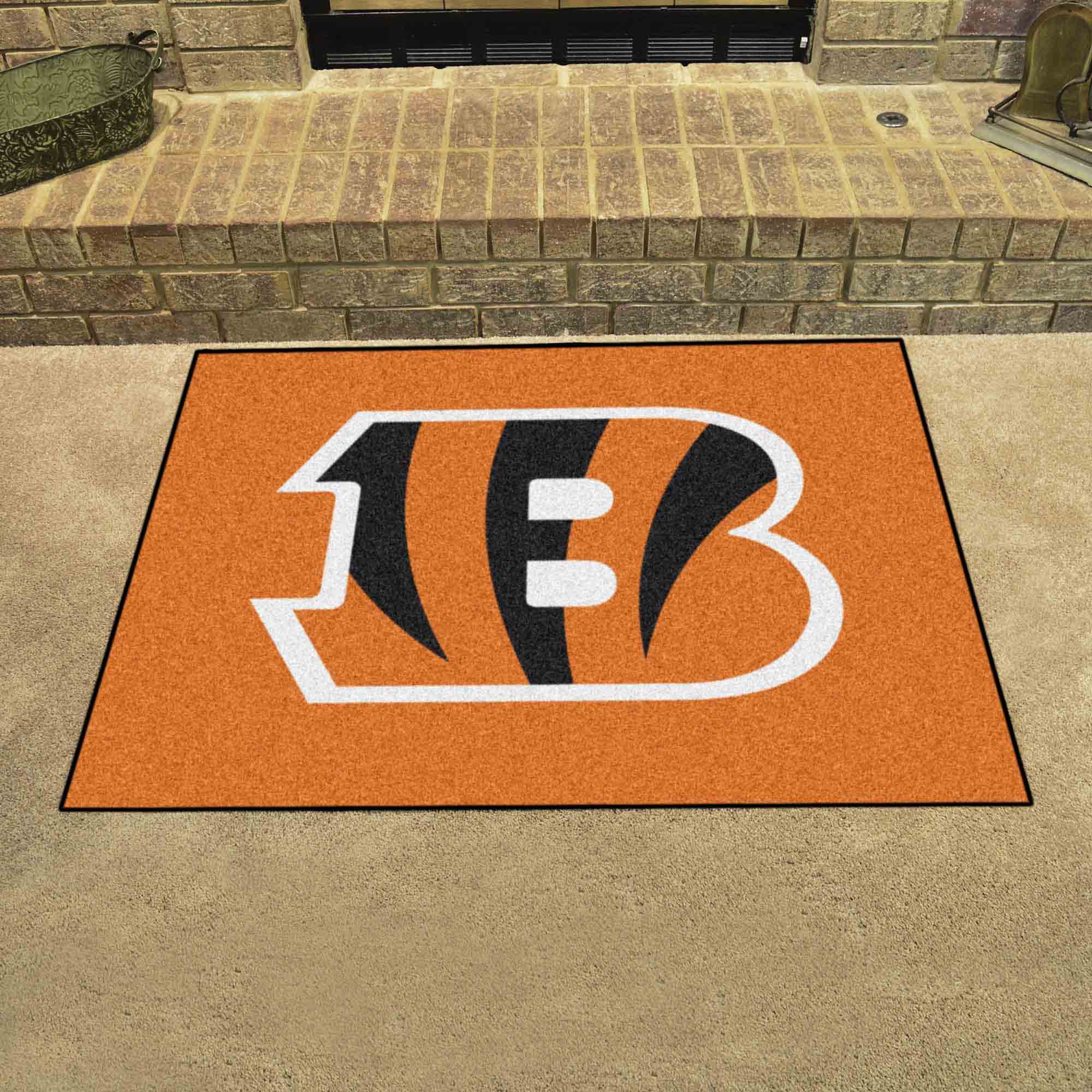 NFL Cincinnati Bengals 2'10" X 3'7" Orange All-Star Mat - 28728 Room Scene