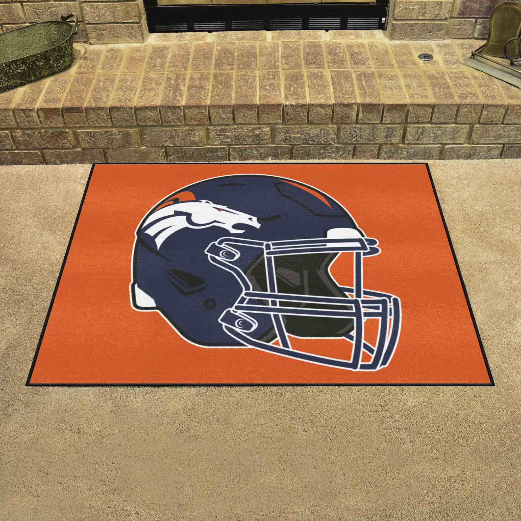 NFL Denver Broncos 2'10" X 3'7" Orange All-Star Mat - 5716 Room Scene