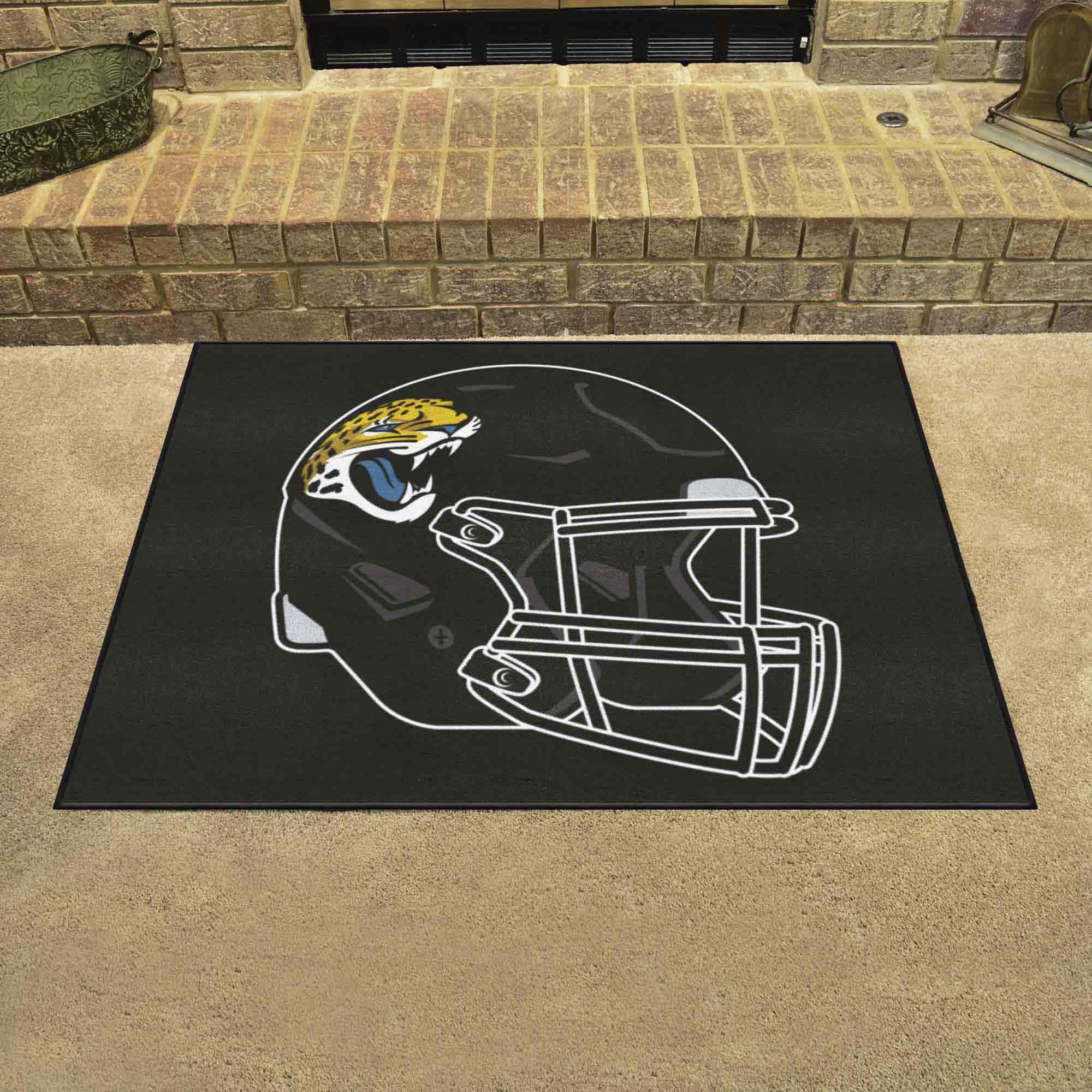 NFL Jacksonville Jaguars 2'10" X 3'7" Black All-Star Mat - 5775 Room Scene