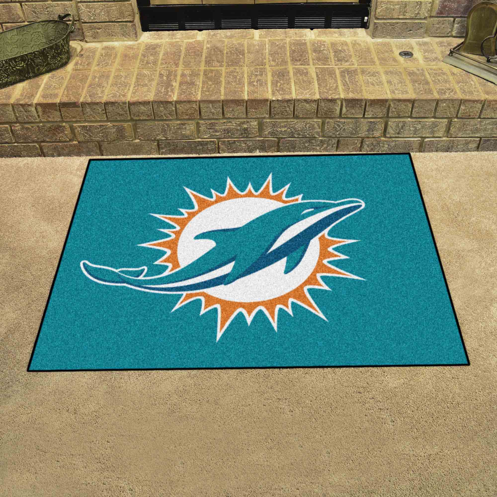 NFL Miami Dolphins 2'10" X 3'7" Aqua All-Star Mat - 28772 Room Scene